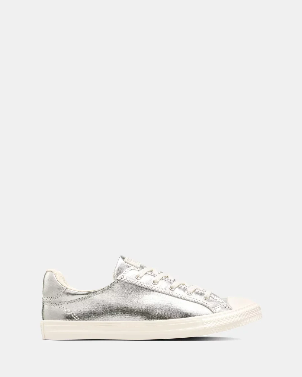 Converse Chuck Taylor All Star Women's Dainty Lucky Metallic Silver Metallic Egret - Image 3