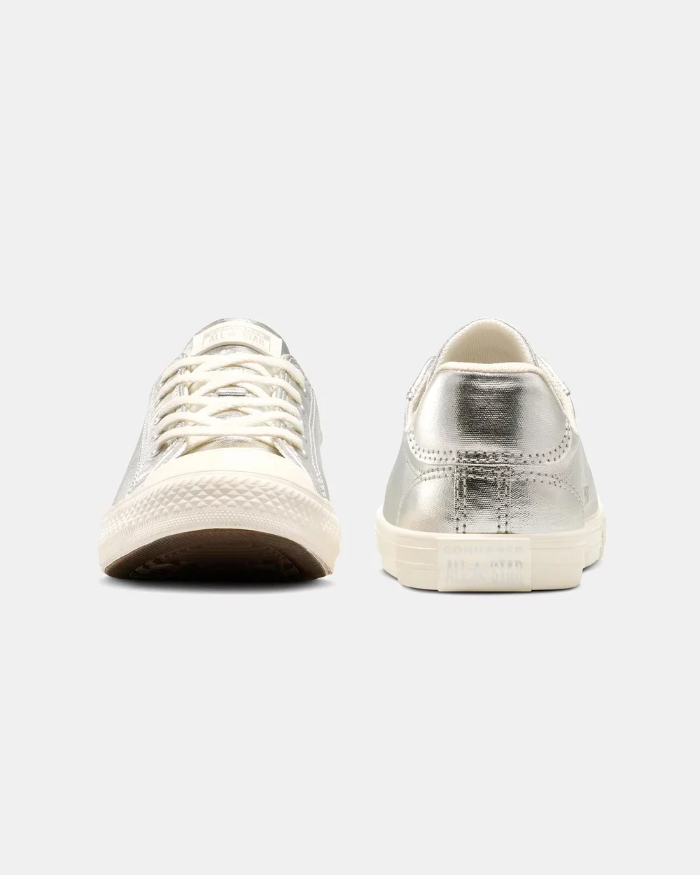 Converse Chuck Taylor All Star Women's Dainty Lucky Metallic Silver Metallic Egret - Image 5