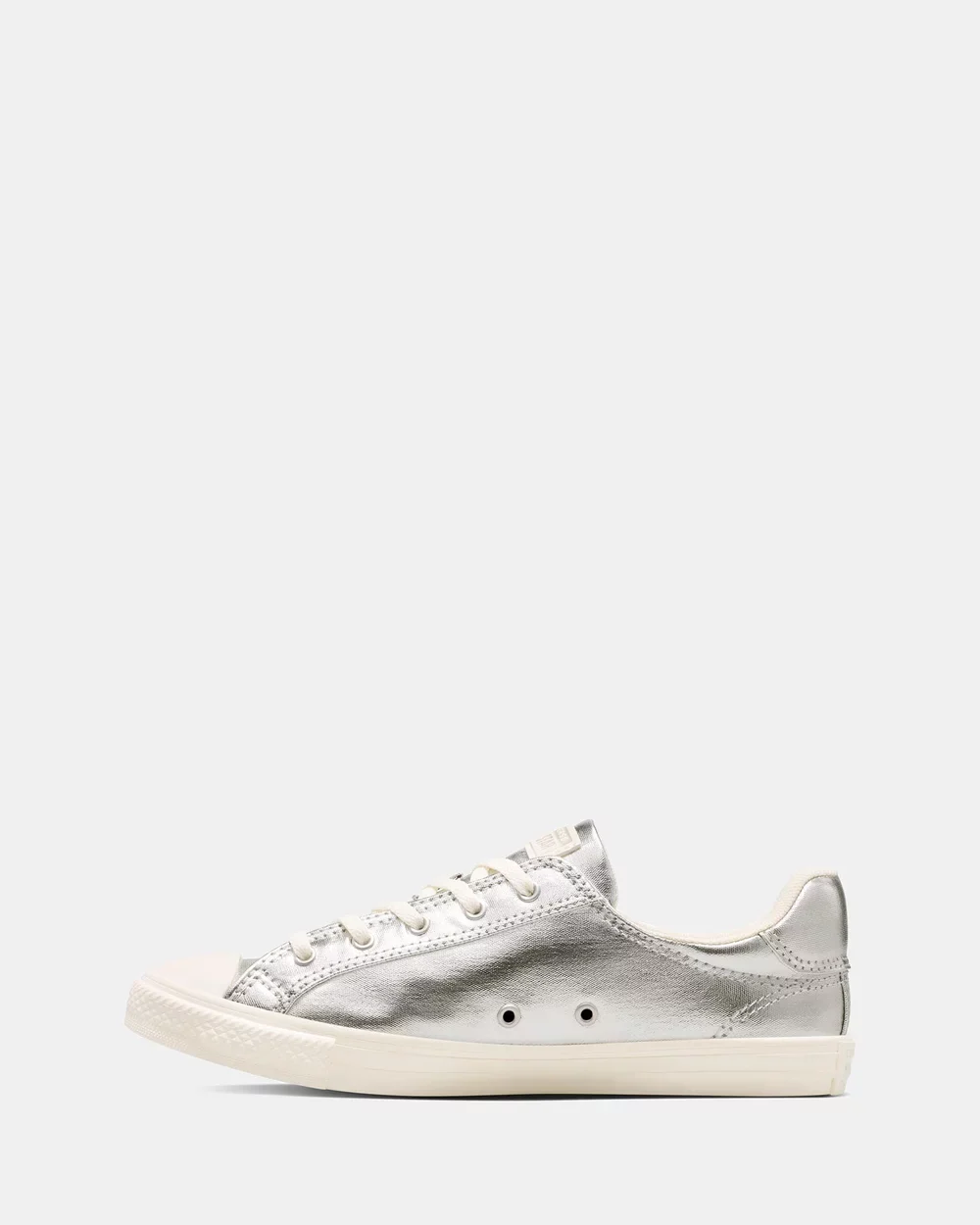 Converse Chuck Taylor All Star Women's Dainty Lucky Metallic Silver Metallic Egret - Image 6