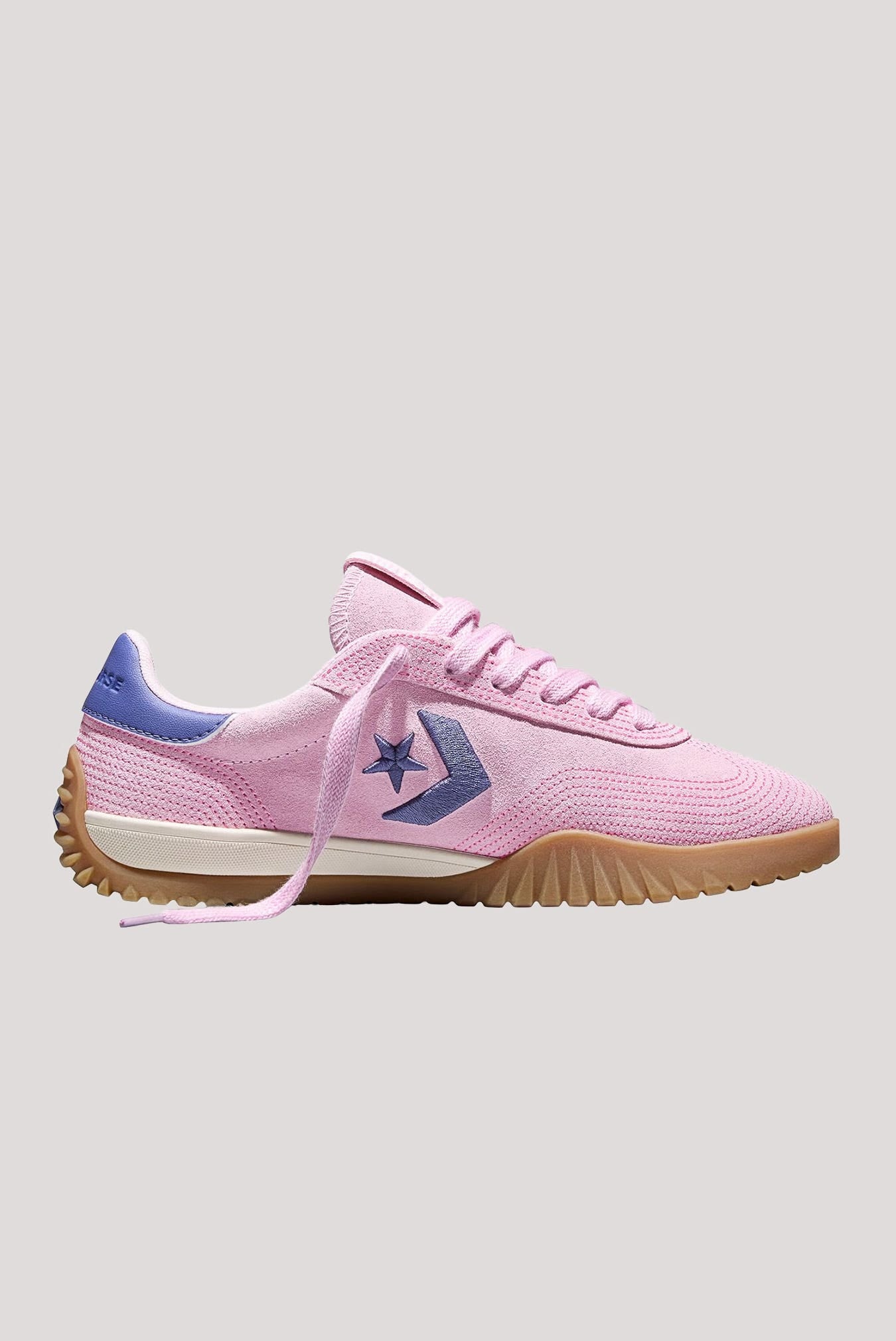 Converse Run Star Trainer Stitched Suede New Found Bloom Pink Indigo Storm - Image 2