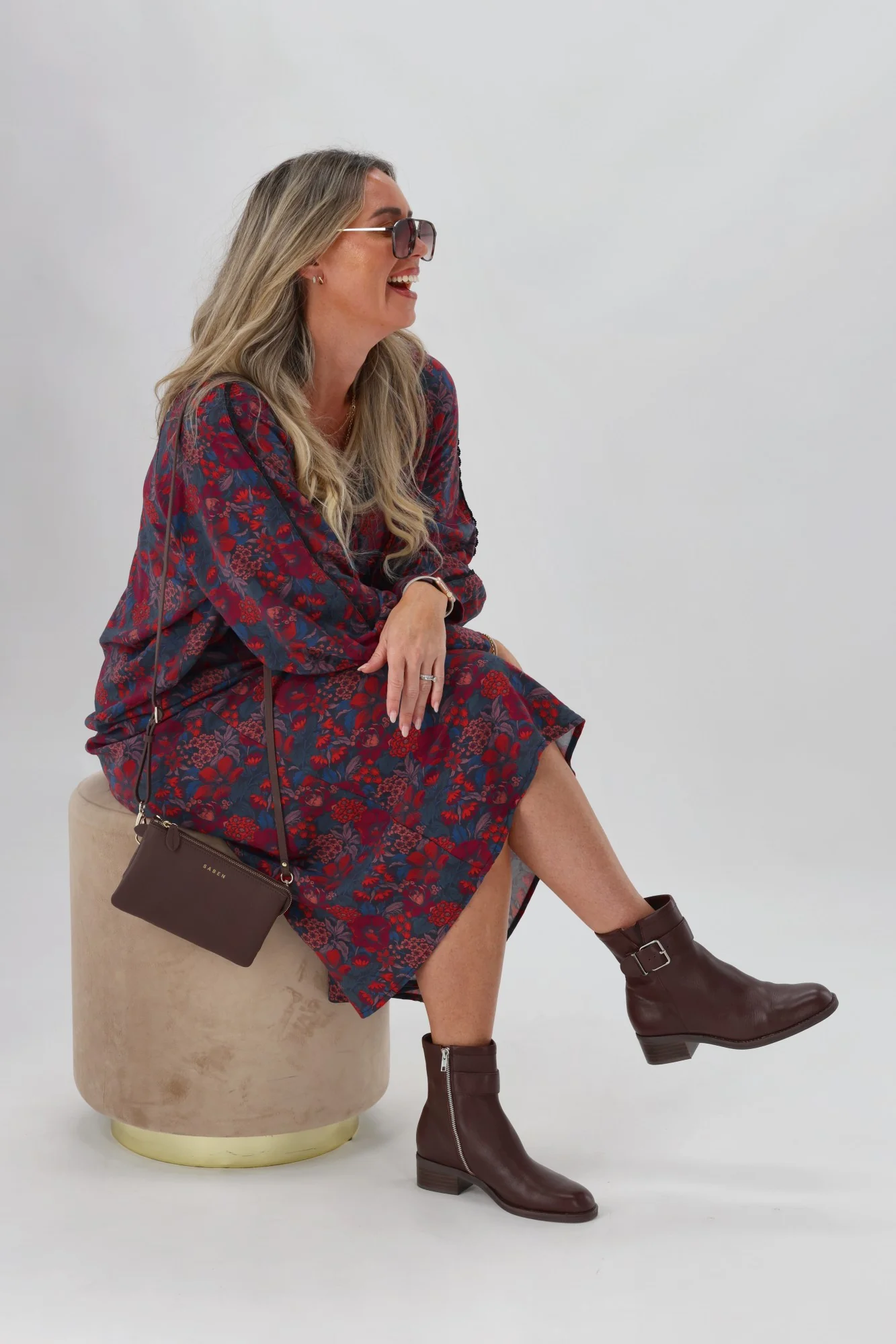 Django & Juliette Coleens Leather Chestnut Chocolate Heel - Image 8