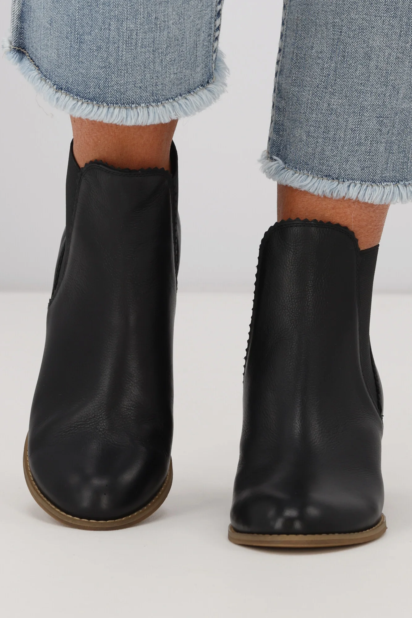 Django & Juliette Sadore Black Natural Heel Leather Boot - Image 2