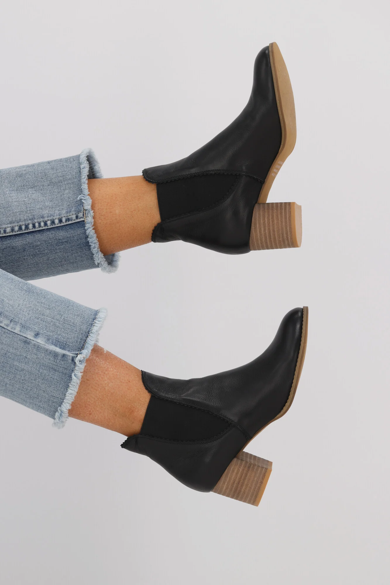 Django & Juliette Sadore Black Natural Heel Leather Boot - Image 3