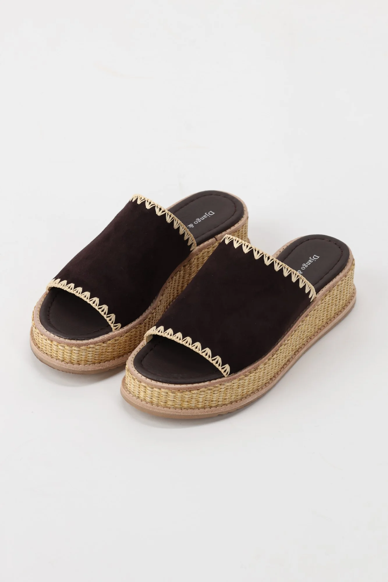 Django & Juliette Vibe Platform Chocolate Suede - Image 5