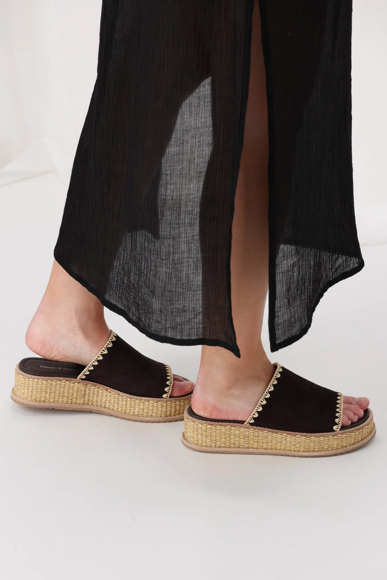 Django & Juliette Vibe Platform Chocolate Suede - Image 7