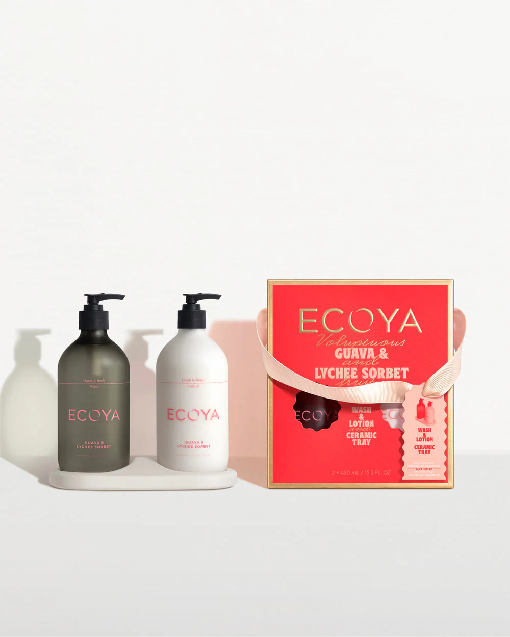 Ecoya Guava & Lychee Sorbet Bathroom Gift Set - Image 2
