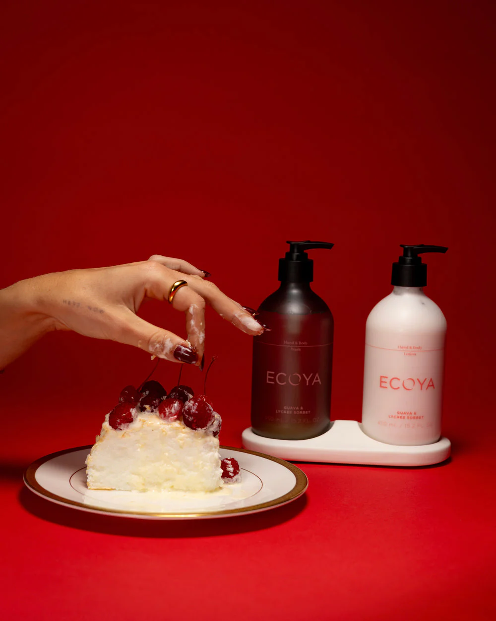 Ecoya Guava & Lychee Sorbet Bathroom Gift Set - Image 3