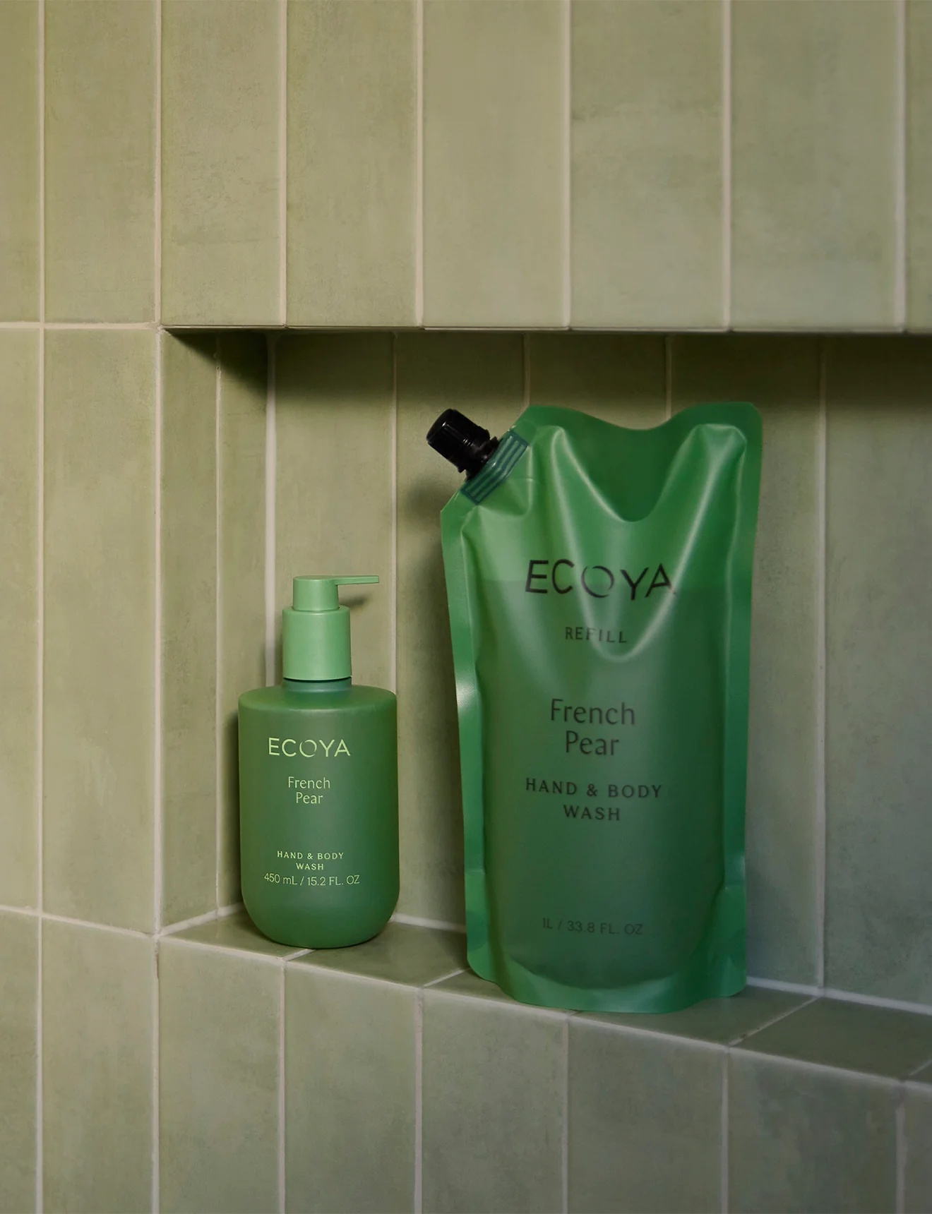 Ecoya Hand & Body Wash Refill French Pear 1L