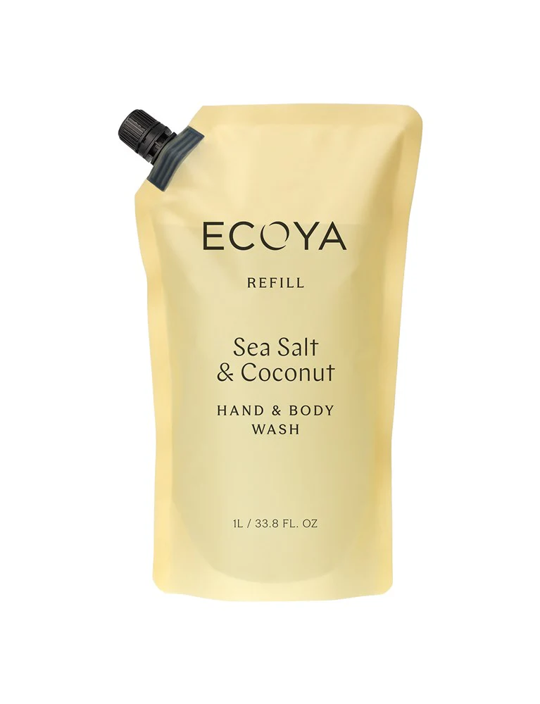 Ecoya Sea Salt & Coconut Hand & Body Wash Refill 1L