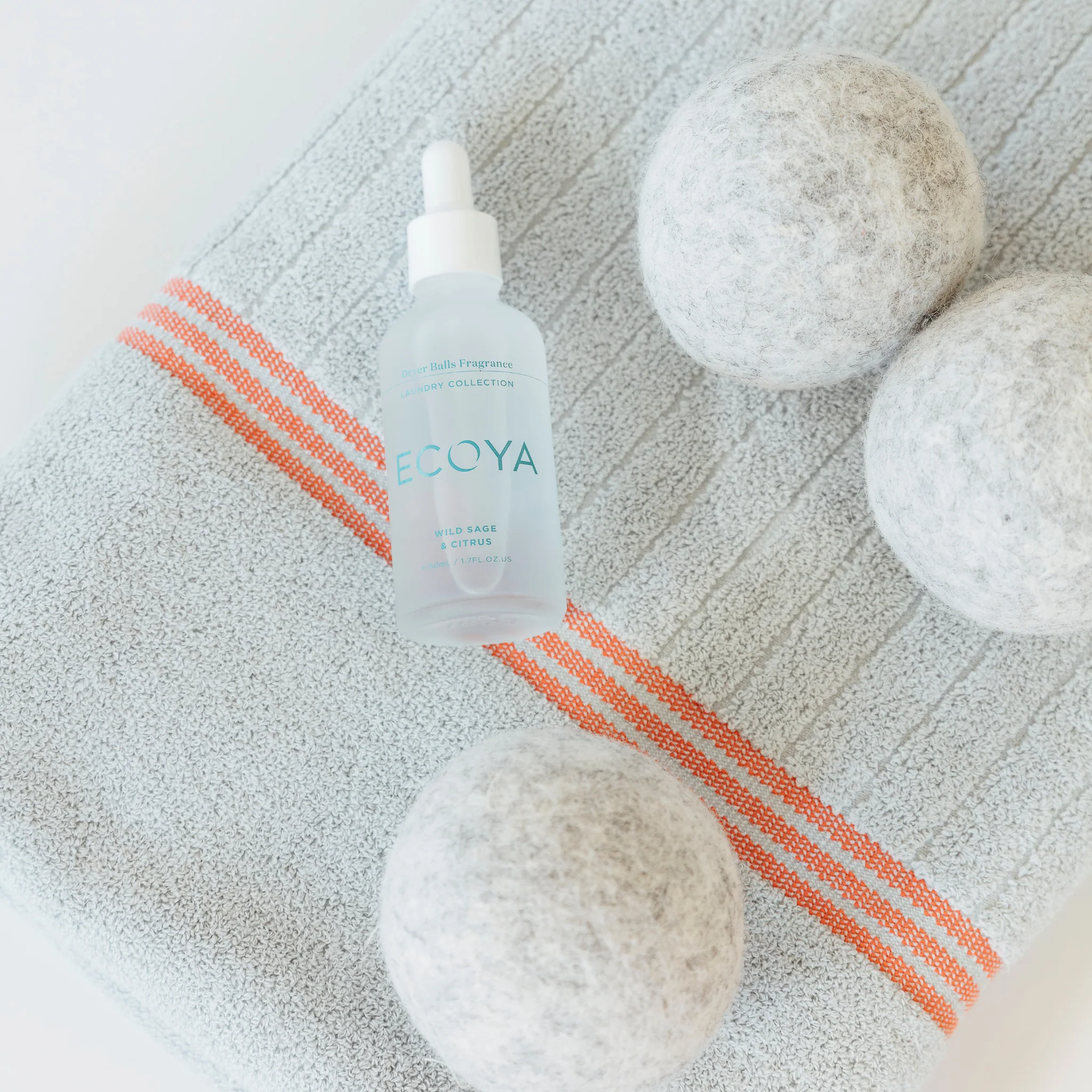 Ecoya Wild Sage & Citrus Dryer Balls Fragrance Dropper - Image 2