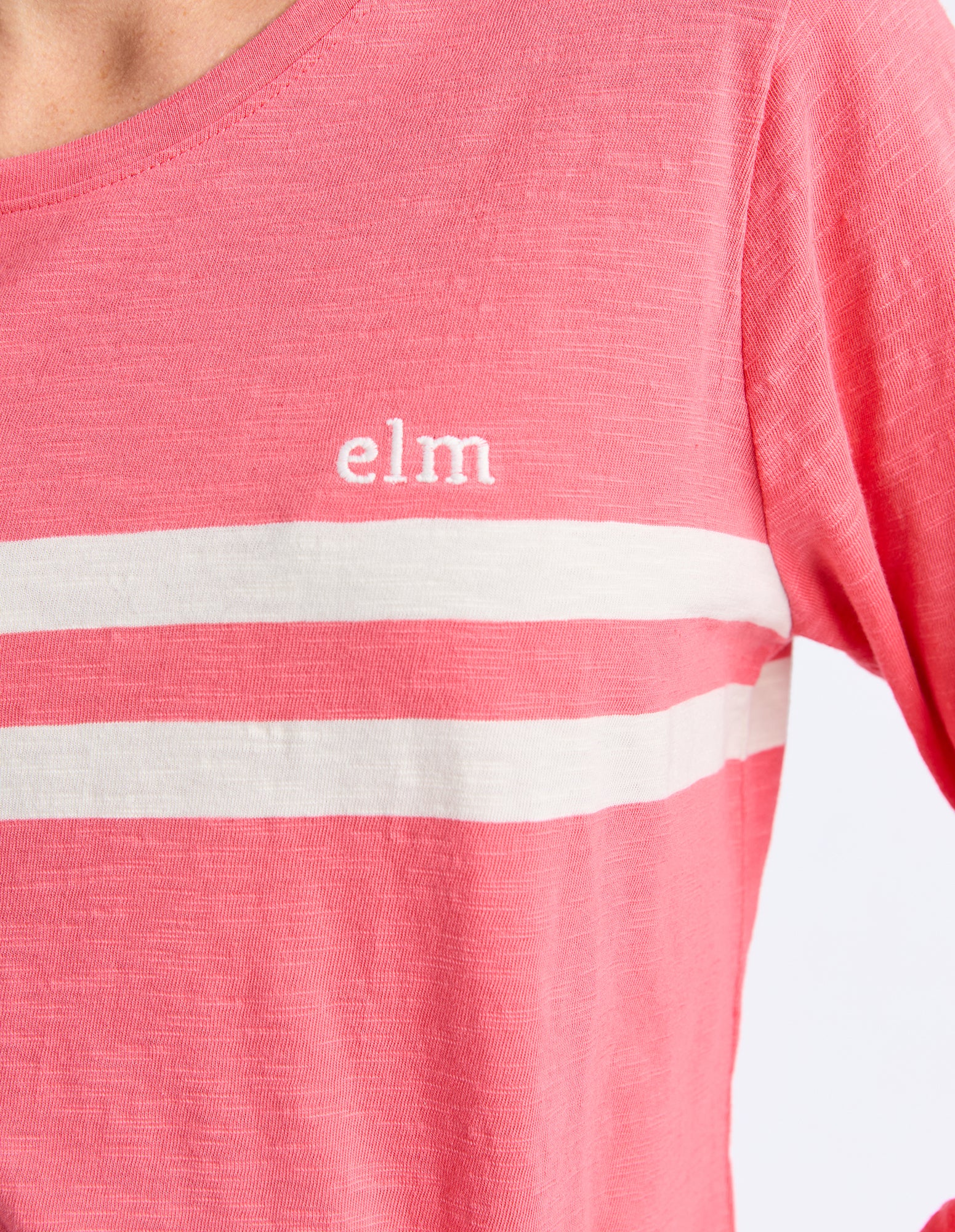Elm Adora Long Sleeve Tee Cosy Coral - Image 3