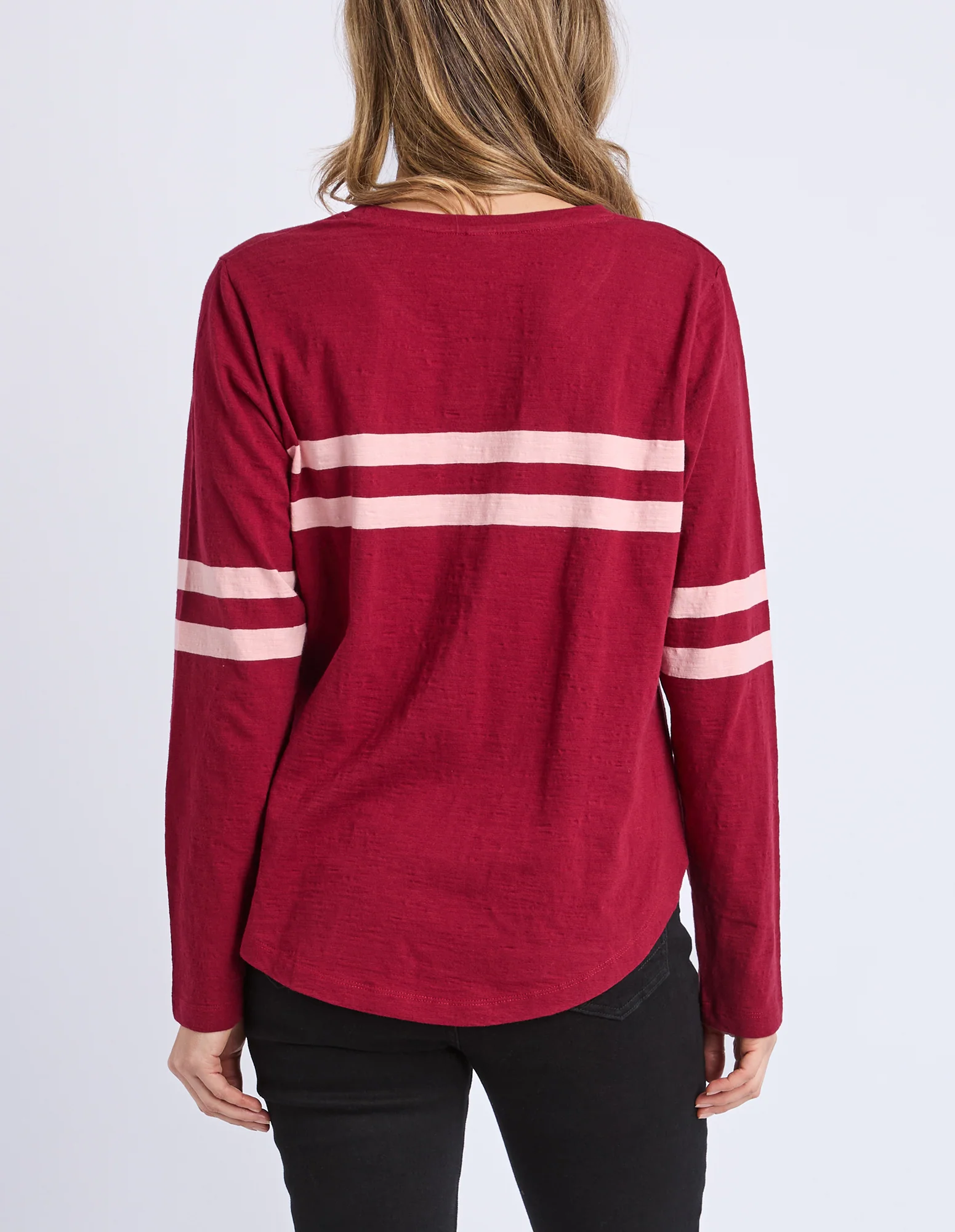 Elm Adora Long Sleeve Tee Maroon - Image 6