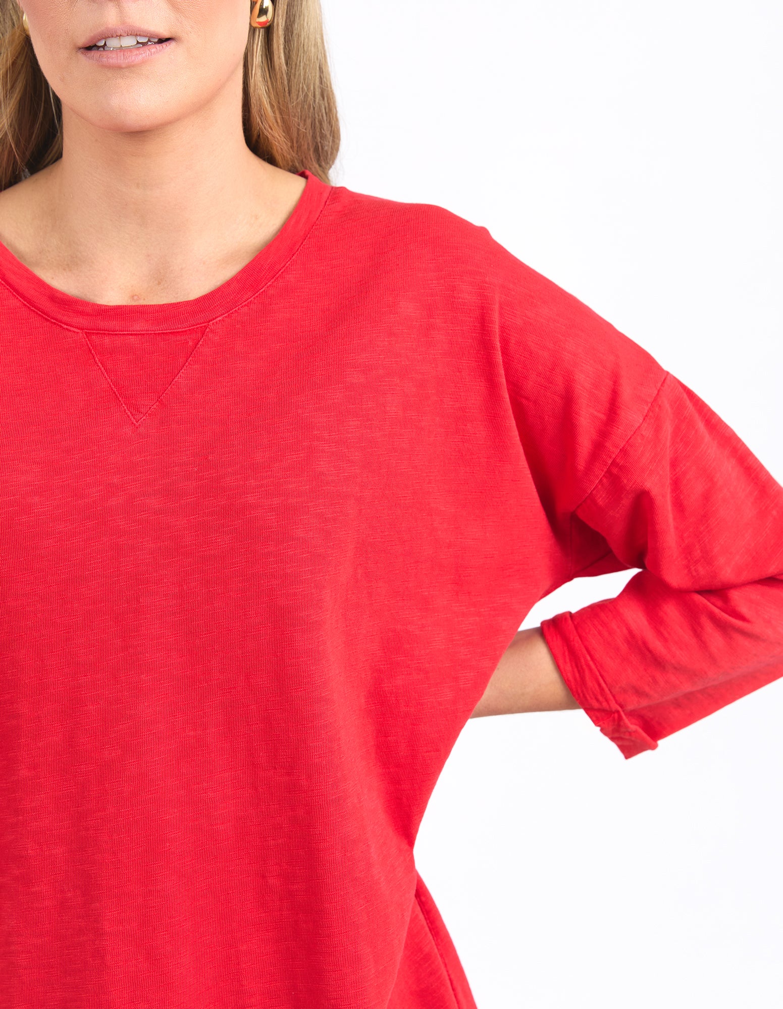 Elm Annie 3/4 Sleeve Tee Poppy - Image 3
