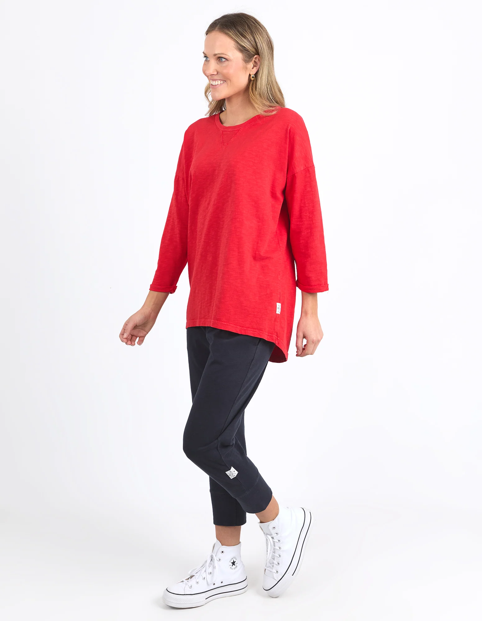 Elm Annie 3/4 Sleeve Tee Poppy - Image 4