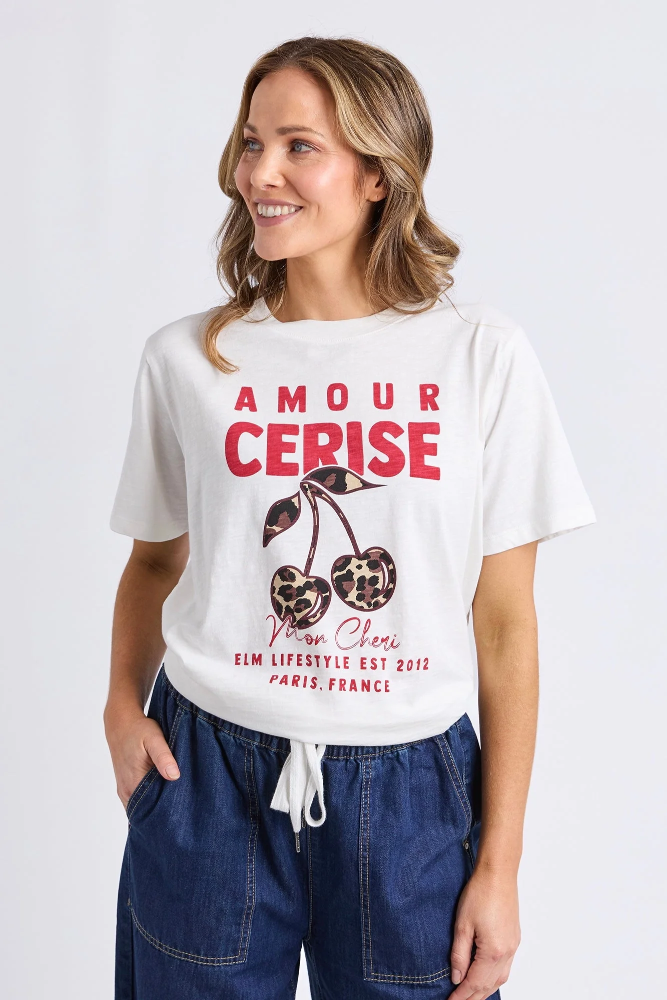 Elm Armour Cerise Tee Marshmallow - Image 2