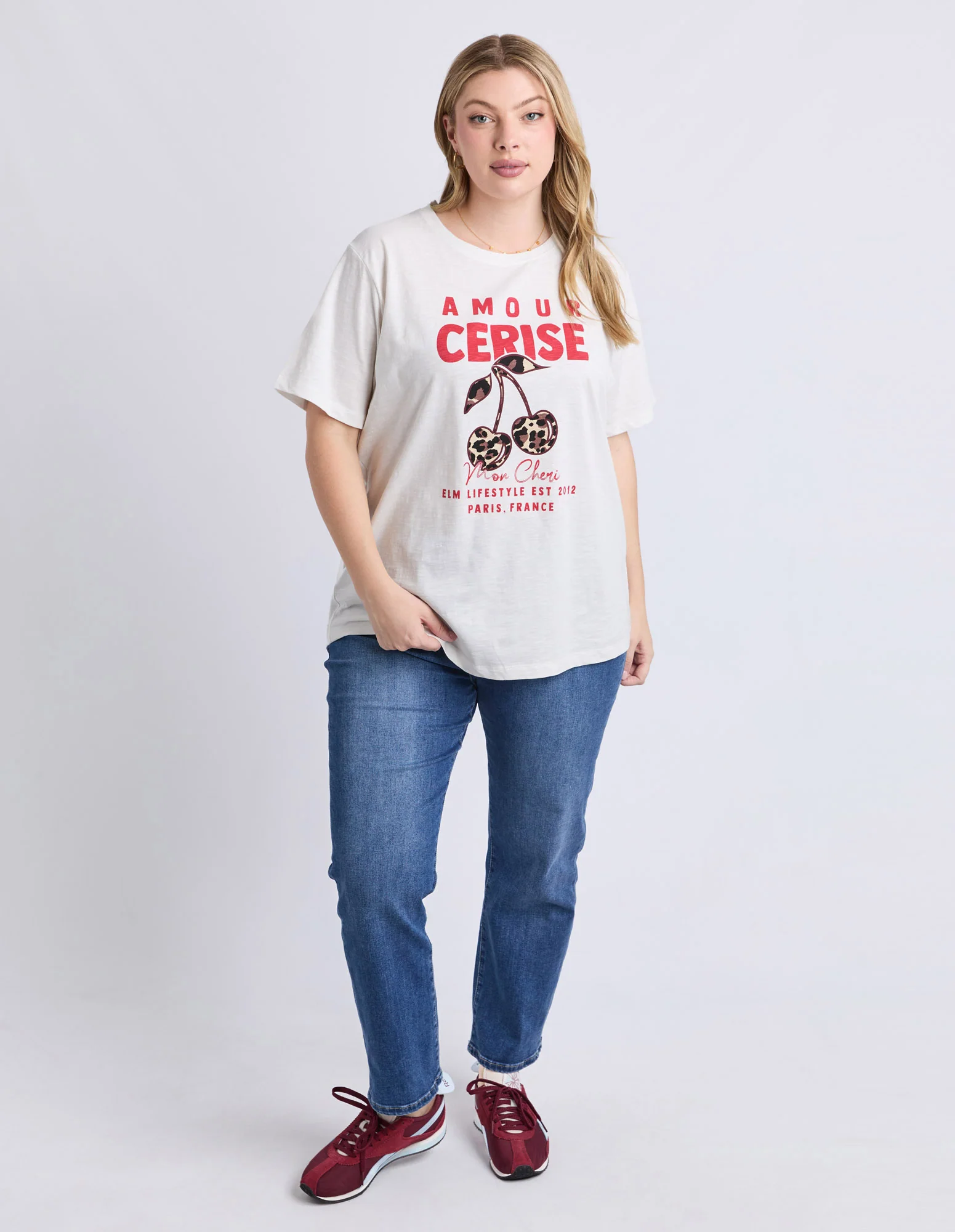 Elm Armour Cerise Tee Marshmallow - Image 3