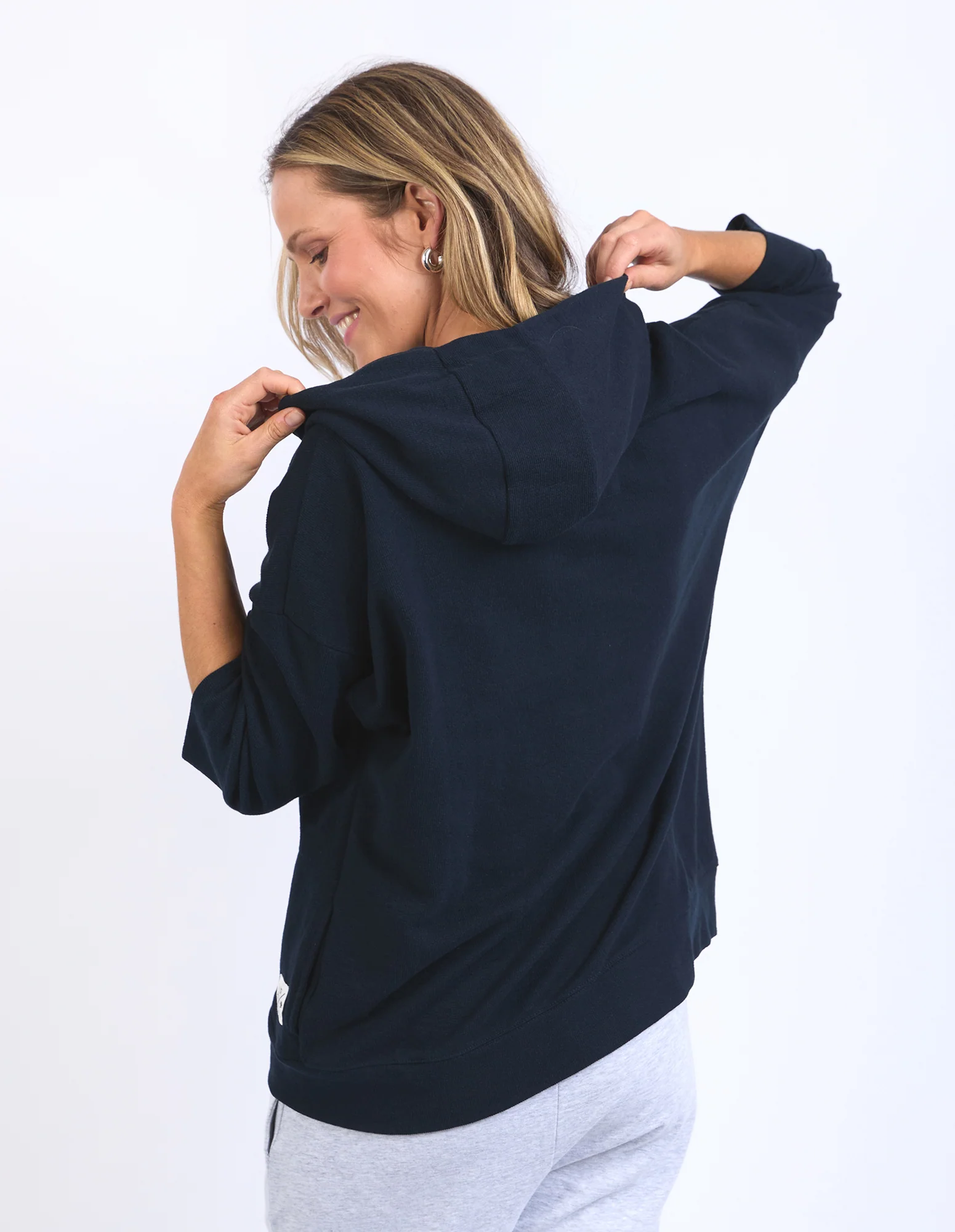 Elm Beachy Zip Hoodie Navy - Image 6