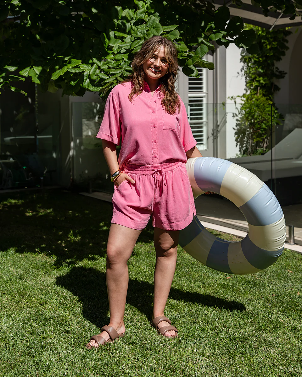 Elm Bliss Washed Shirt Chateau Rose - Image 4