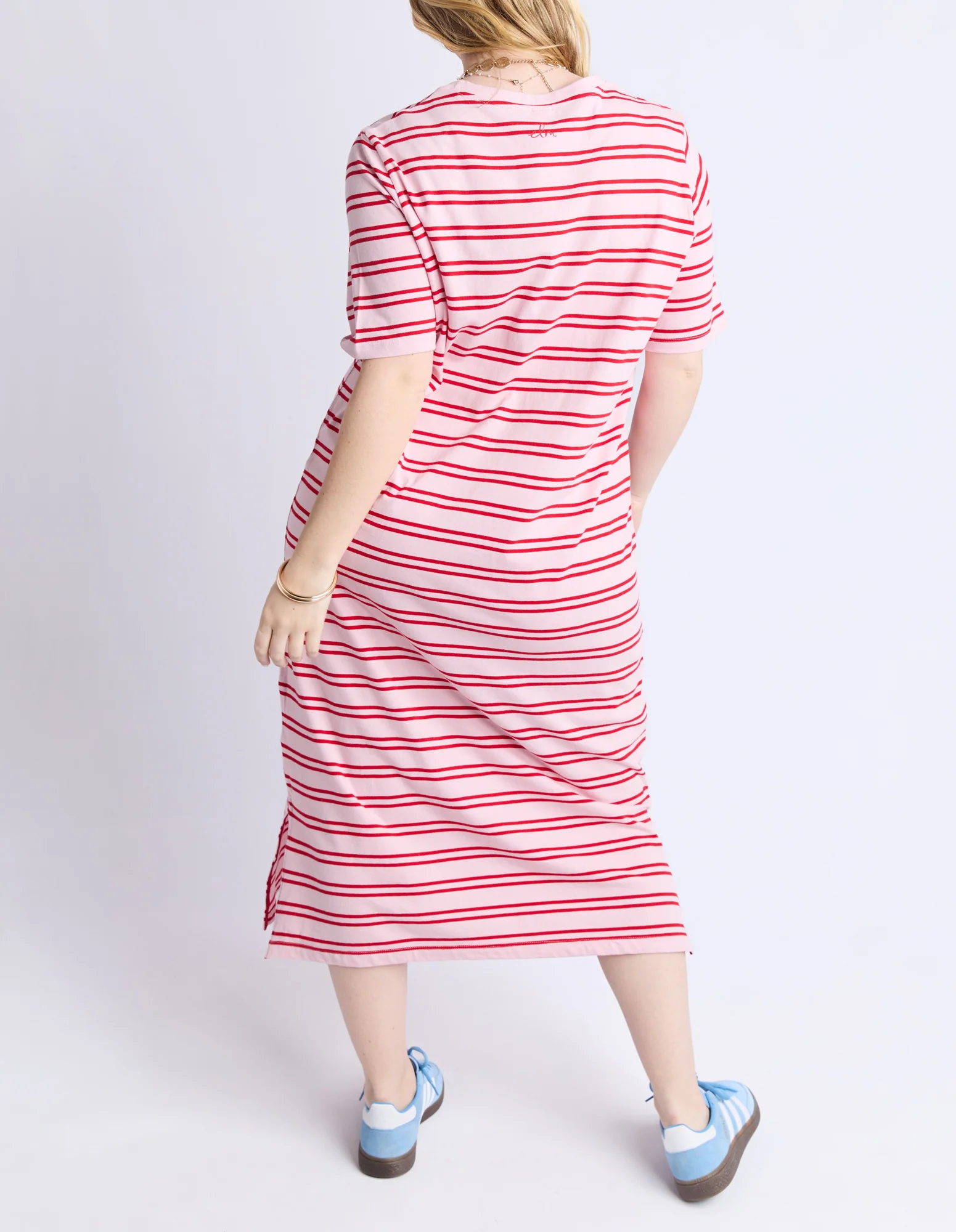 Elm Bon Bon Dress Red And Pink Stripe - Image 10