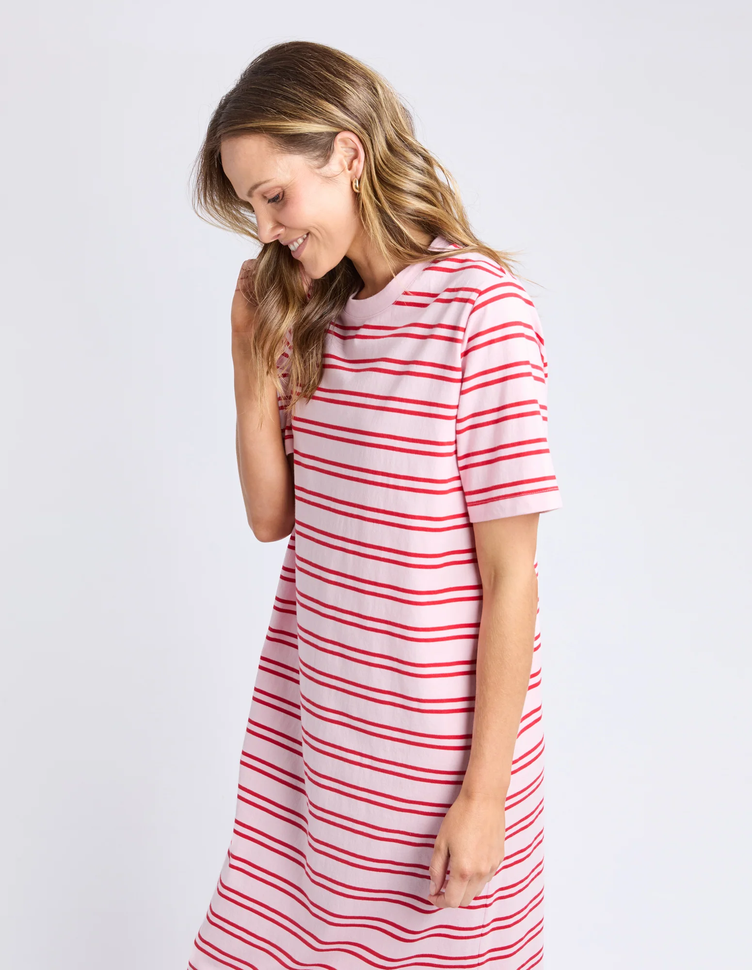 Elm Bon Bon Dress Red And Pink Stripe - Image 7