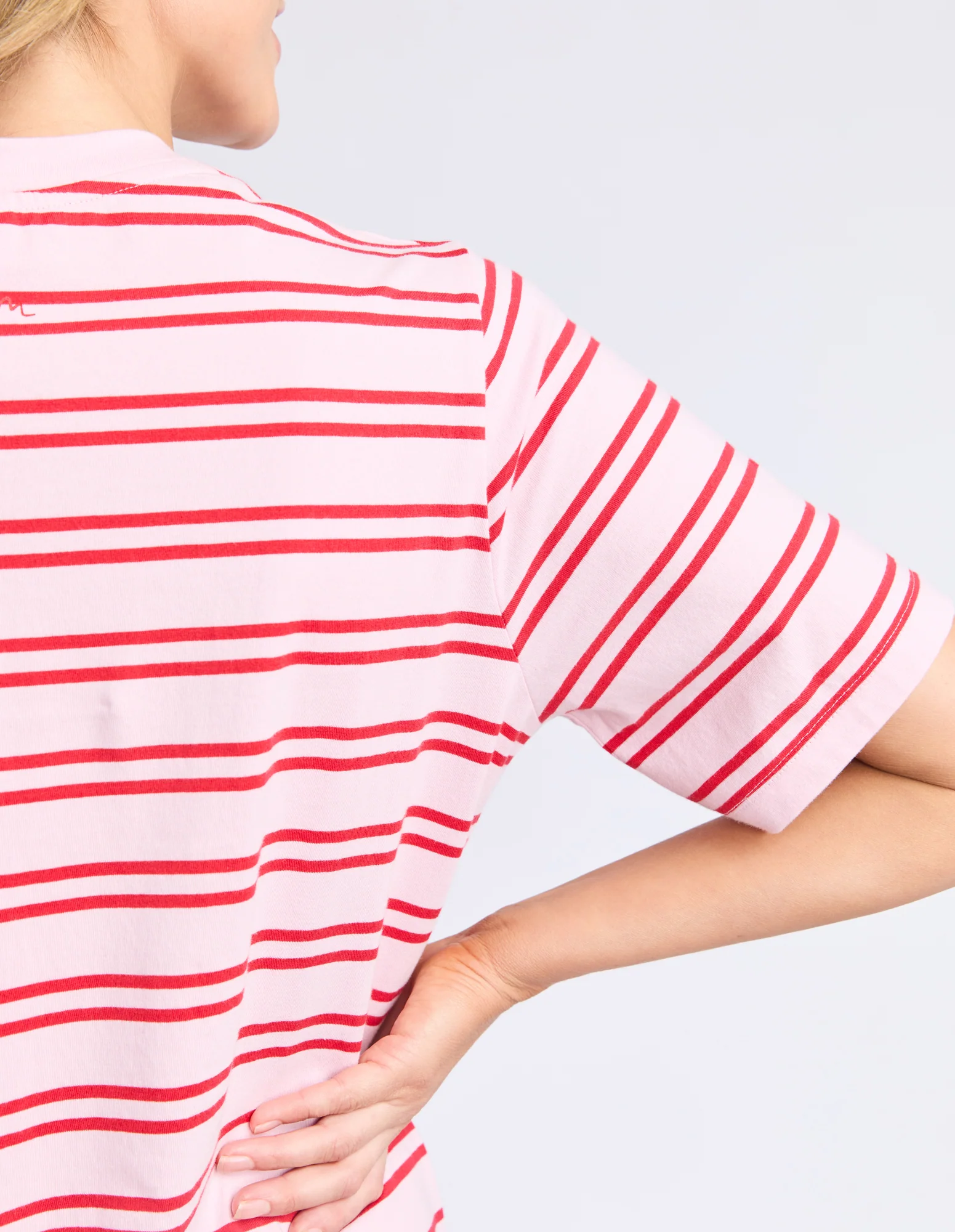 Elm Bon Bon Dress Red And Pink Stripe - Image 9
