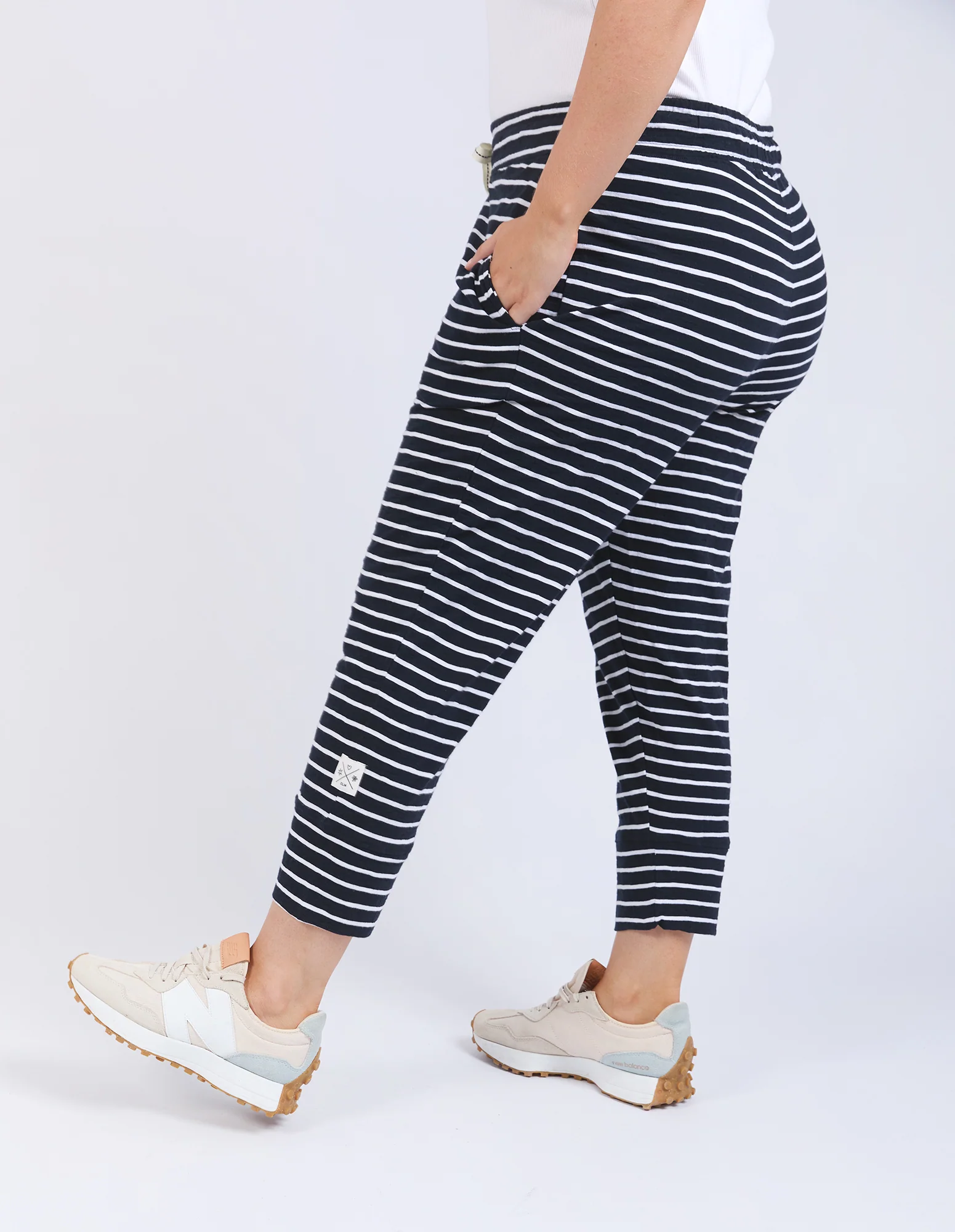 Elm Brunch Pant Navy & White Stripe - Image 5