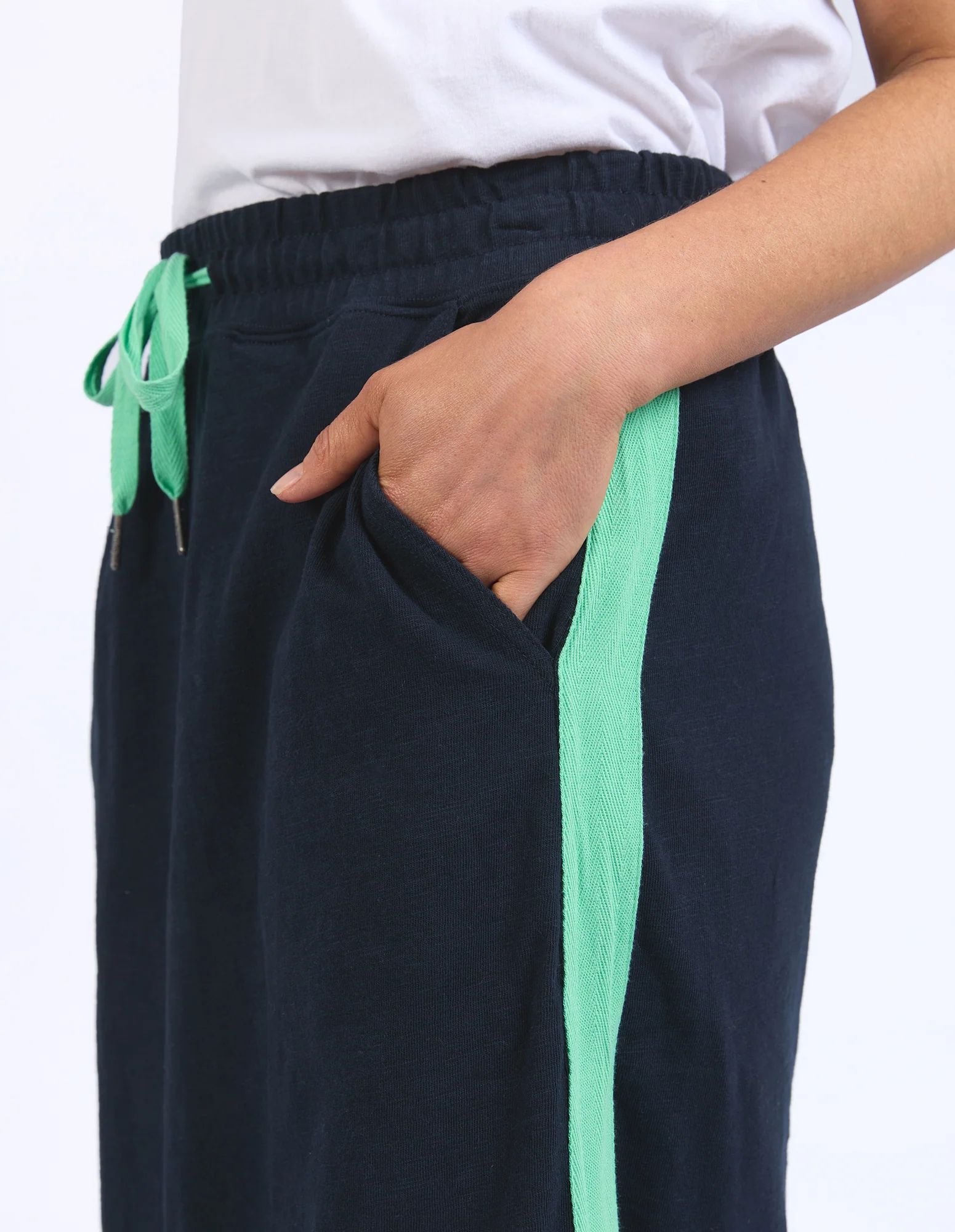 Elm Brunch Skirt Navy With Neon Green Tape - Image 5