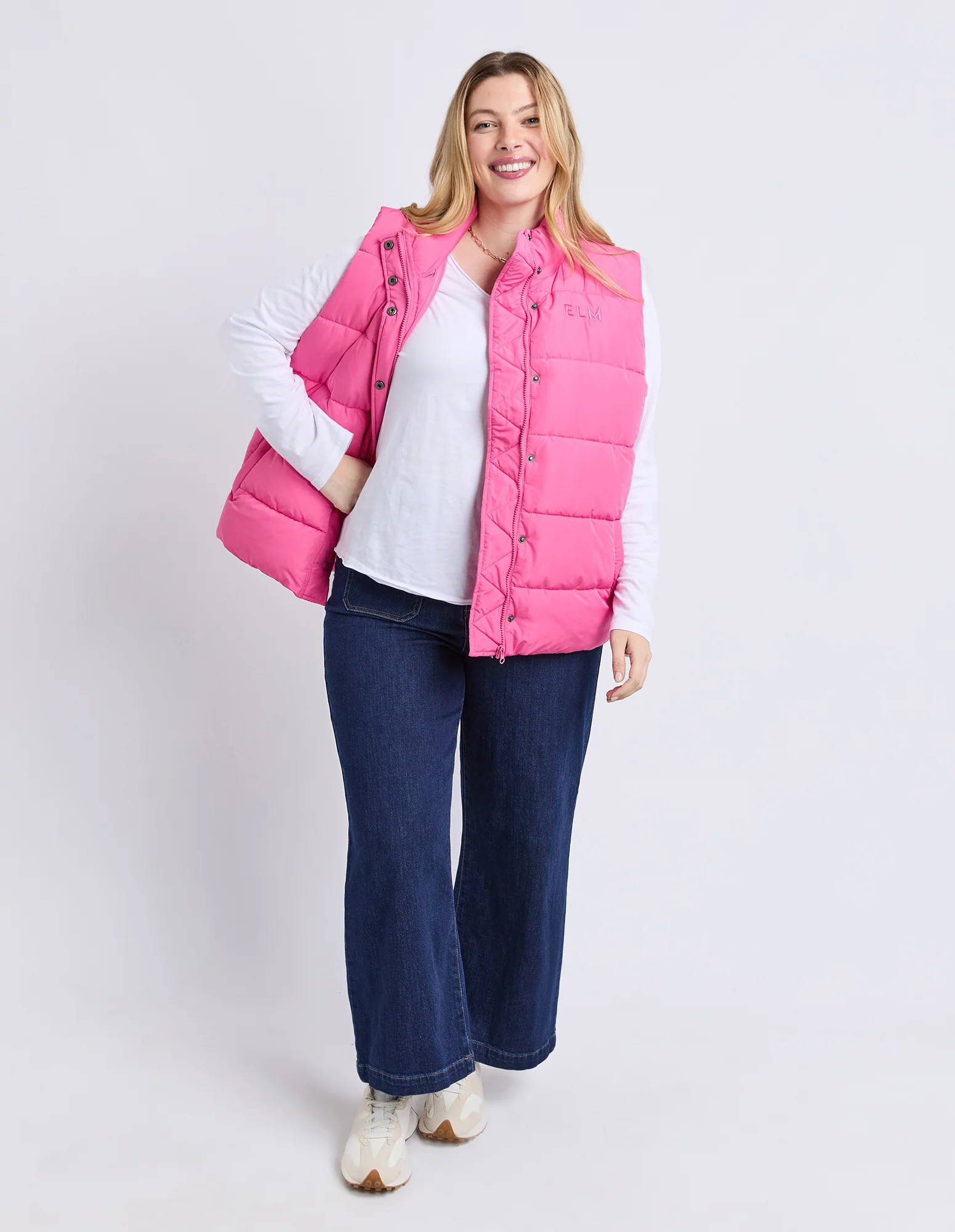 Elm Core Puffer Vest Hot Pink - Image 4