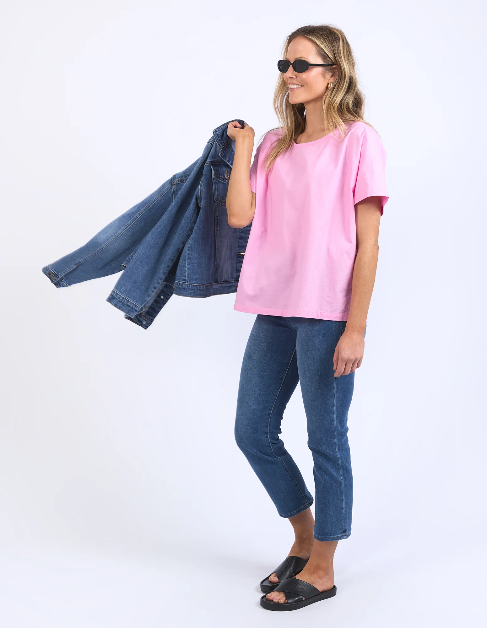 Elm Curtis Woven S/S Tee Strawberry Pink - Image 3