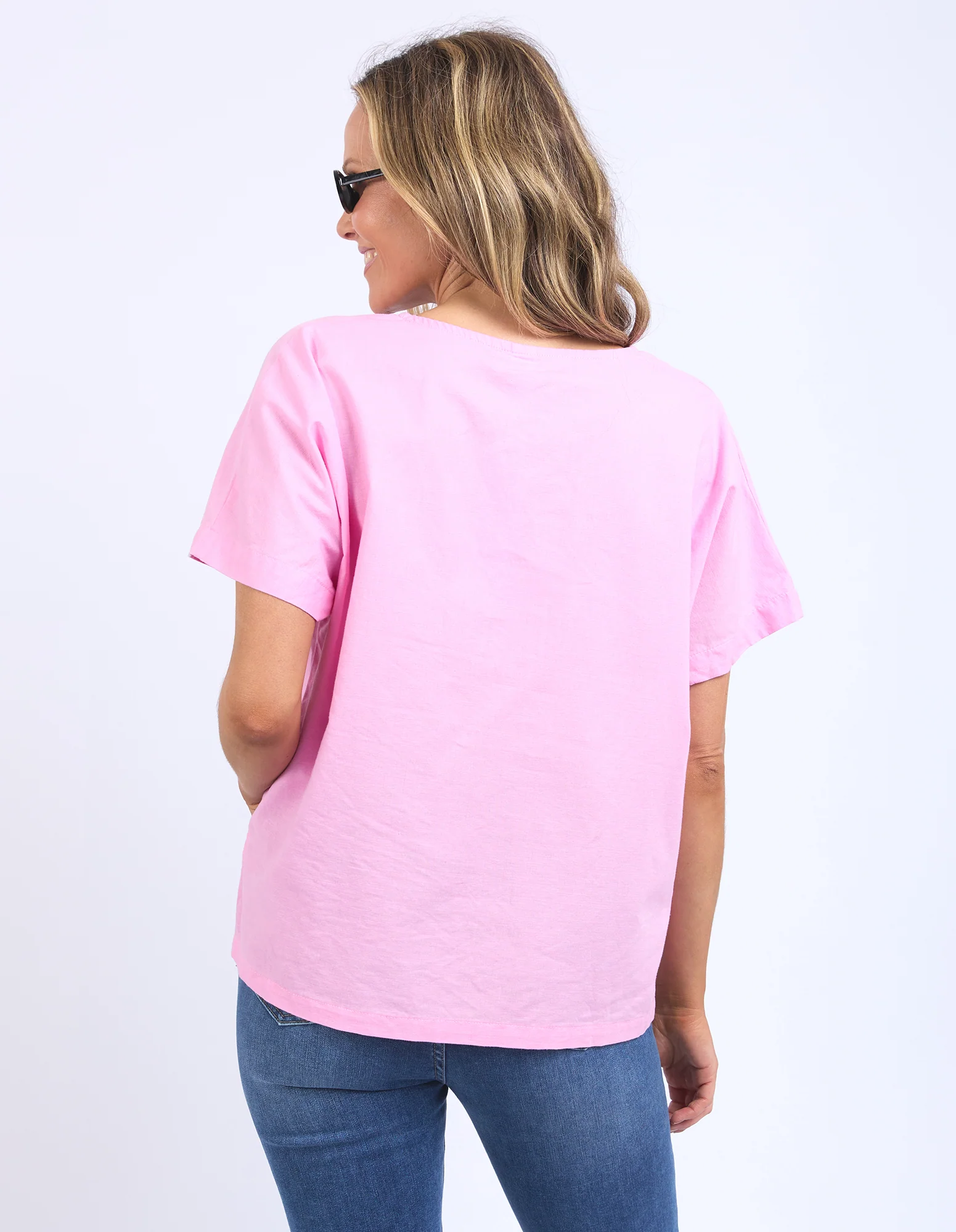 Elm Curtis Woven S/S Tee Strawberry Pink - Image 6