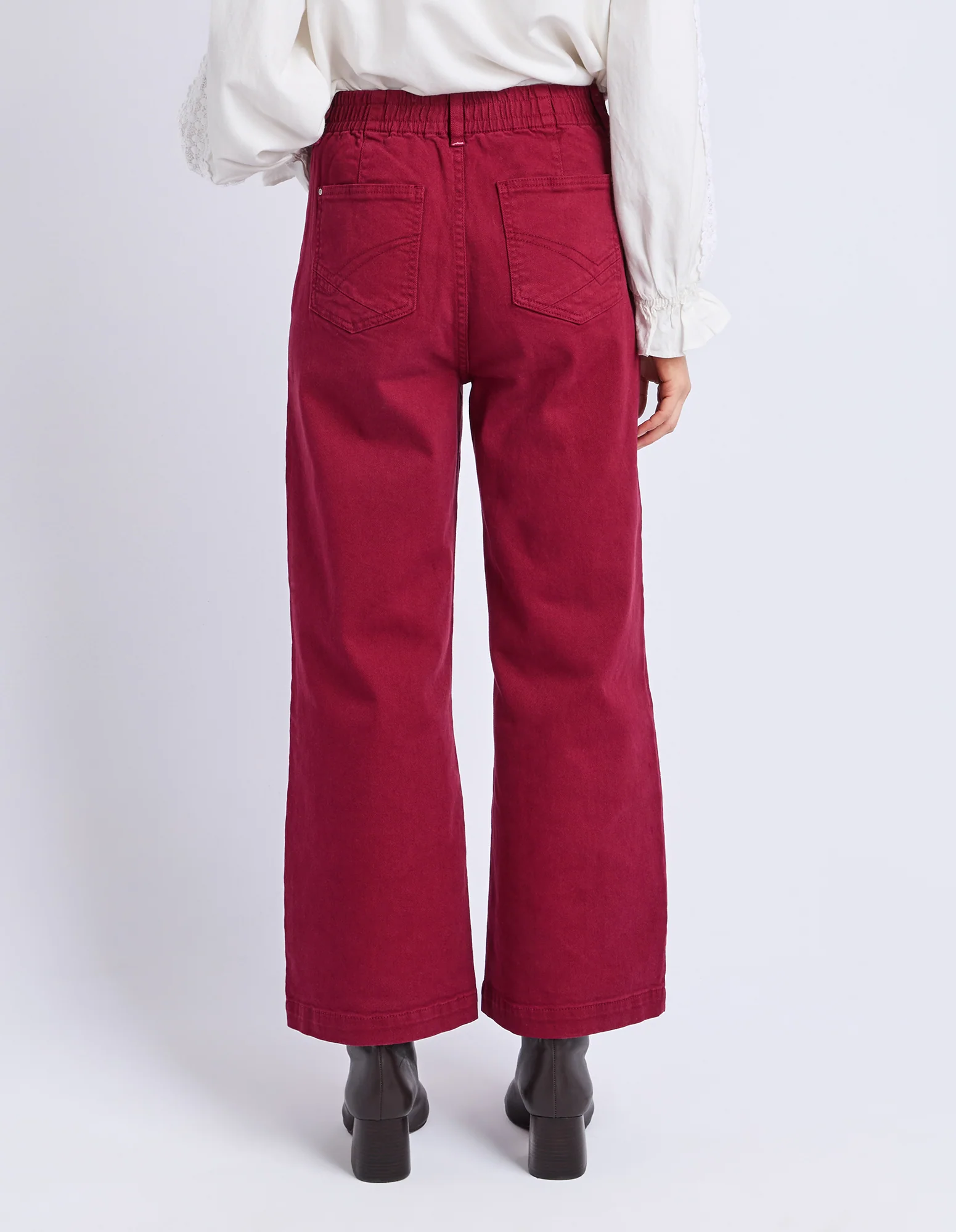 Elm Delphi Front Pocket Jean Maroon - Image 7