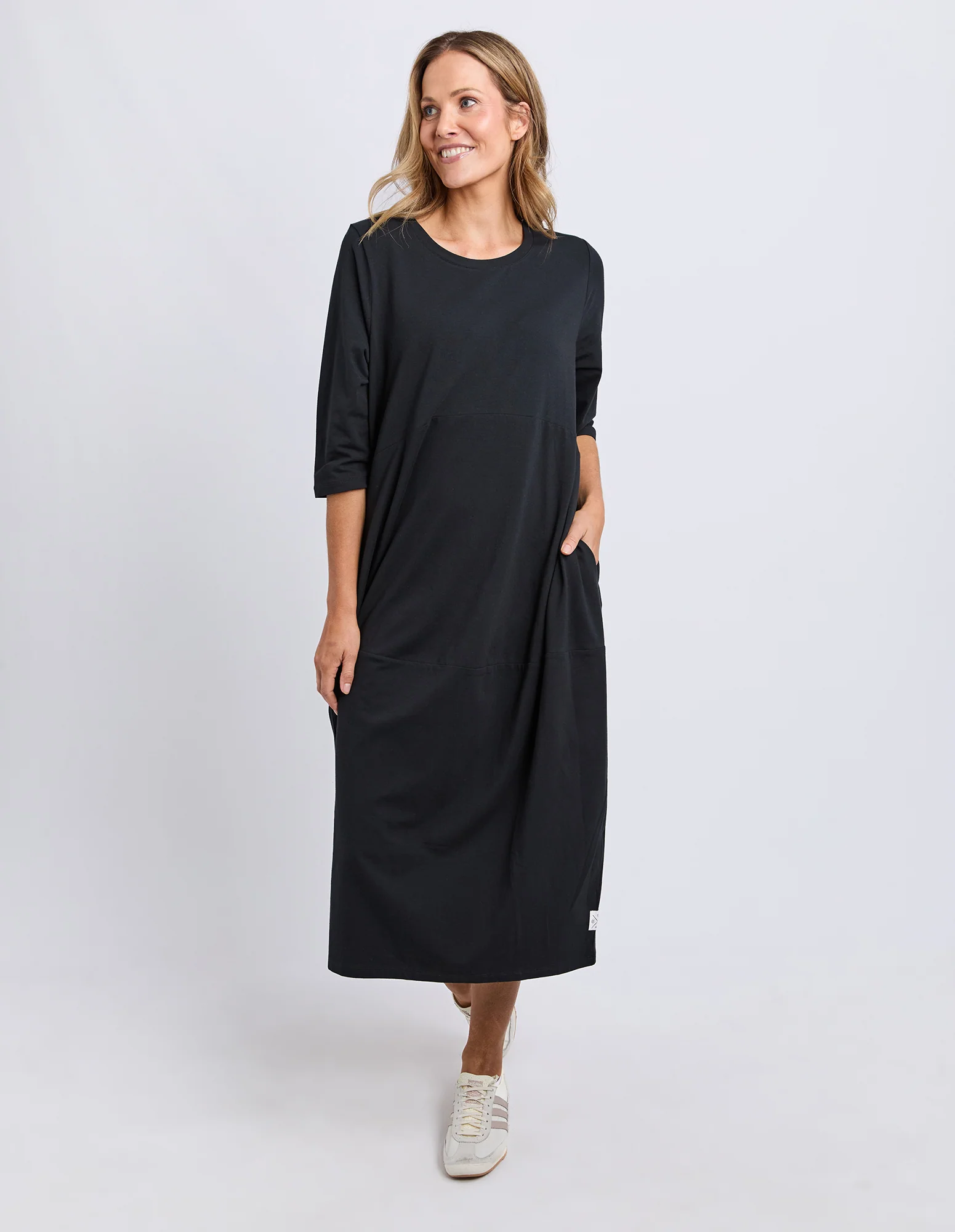 Elm Diana Dress 3/4 Sleeve Black