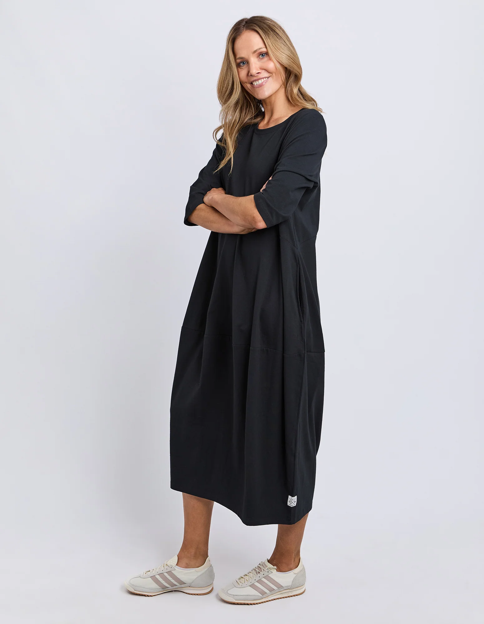 Elm Diana Dress 3/4 Sleeve Black - Image 5