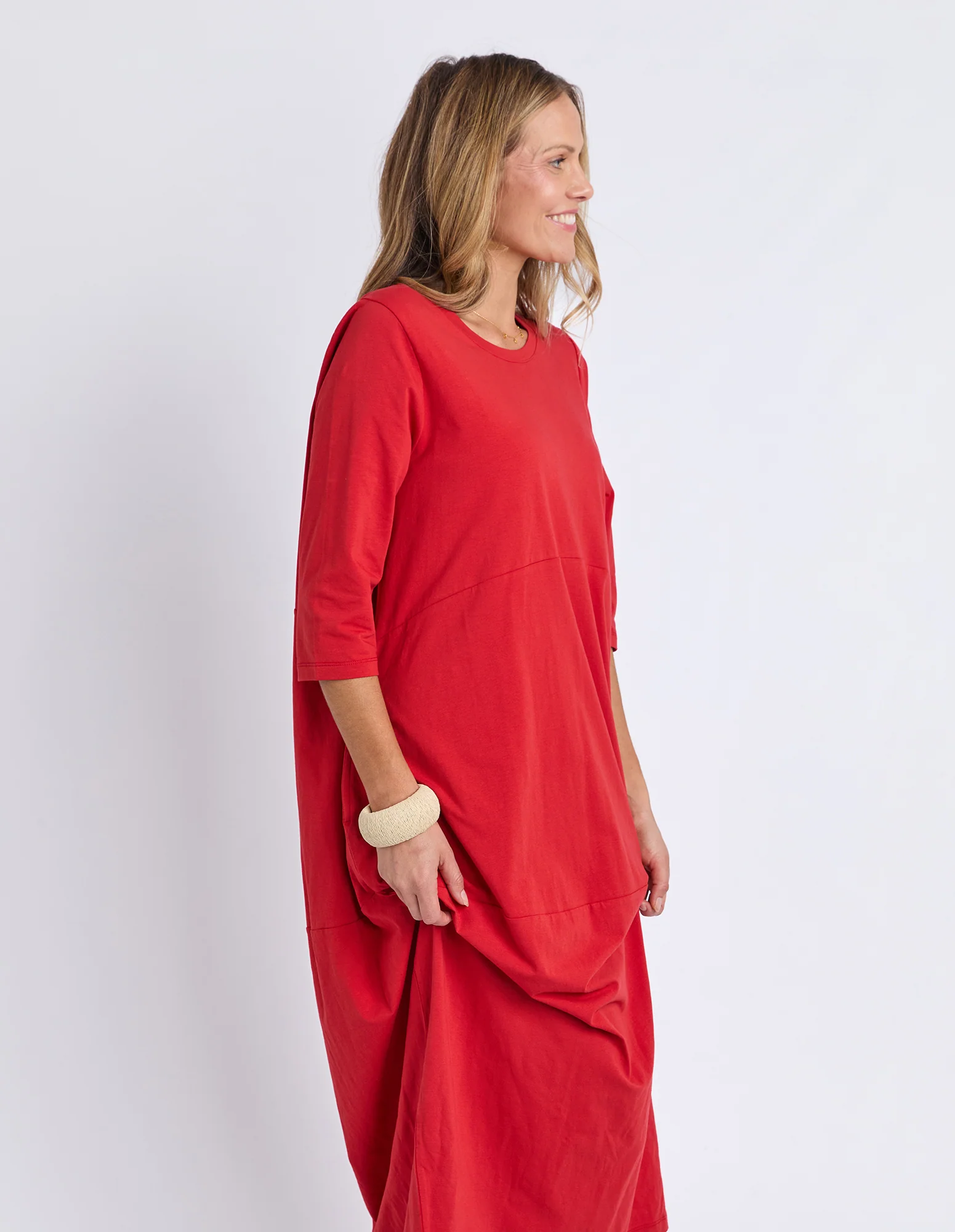 Elm Diana Dress 3/4 Sleeve Cranberry - Image 5
