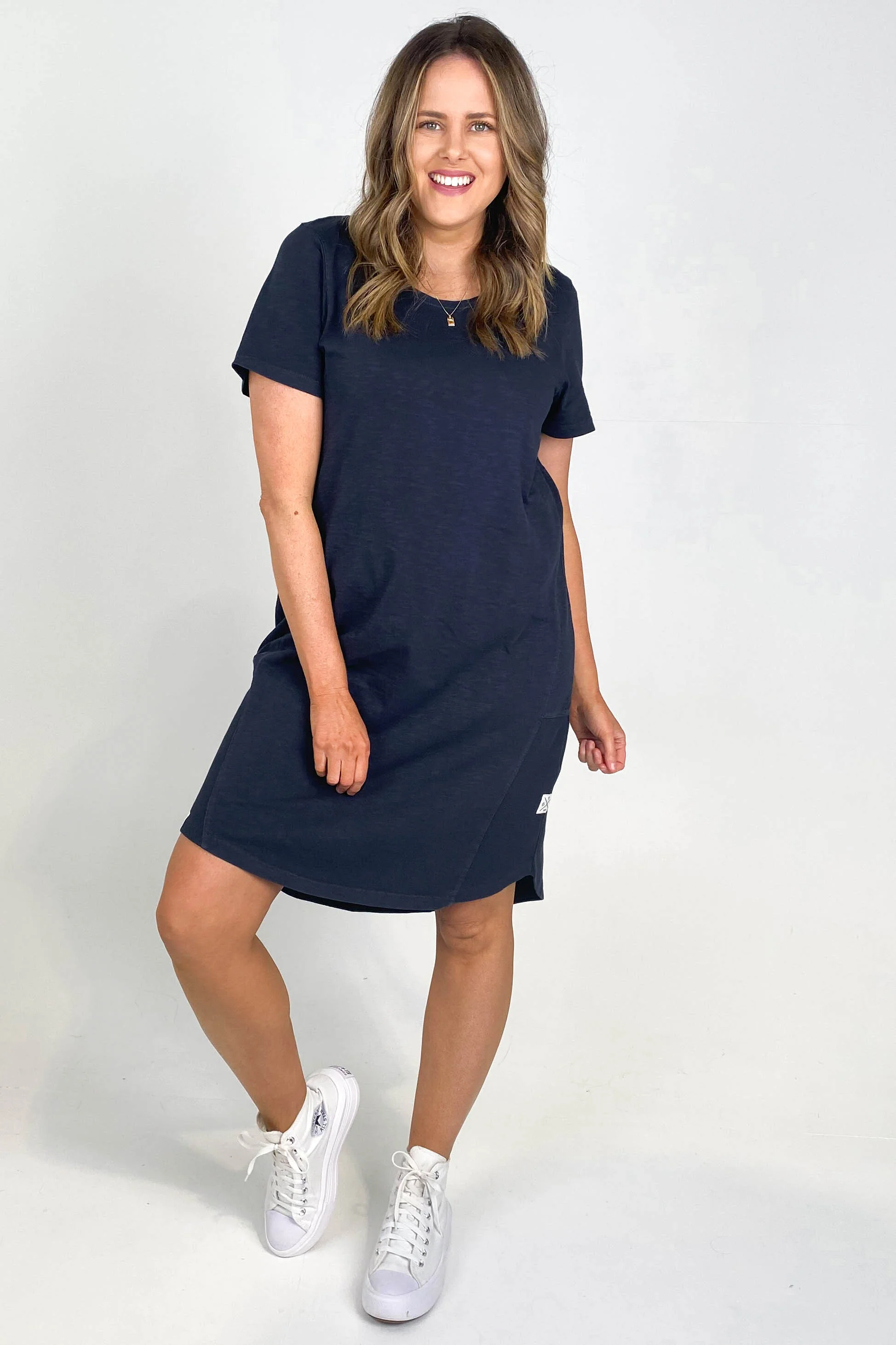 Elm Easy Livin Dress Navy - Image 3