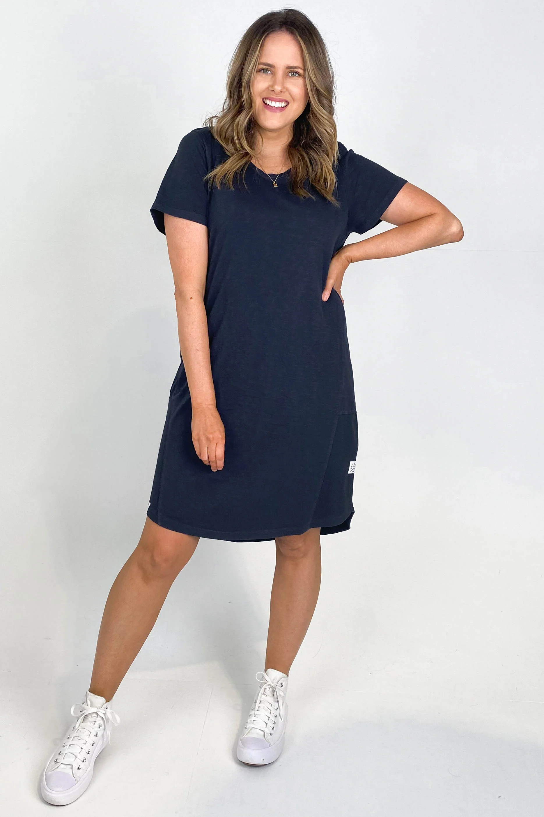 Elm Easy Livin Dress Navy - Image 4