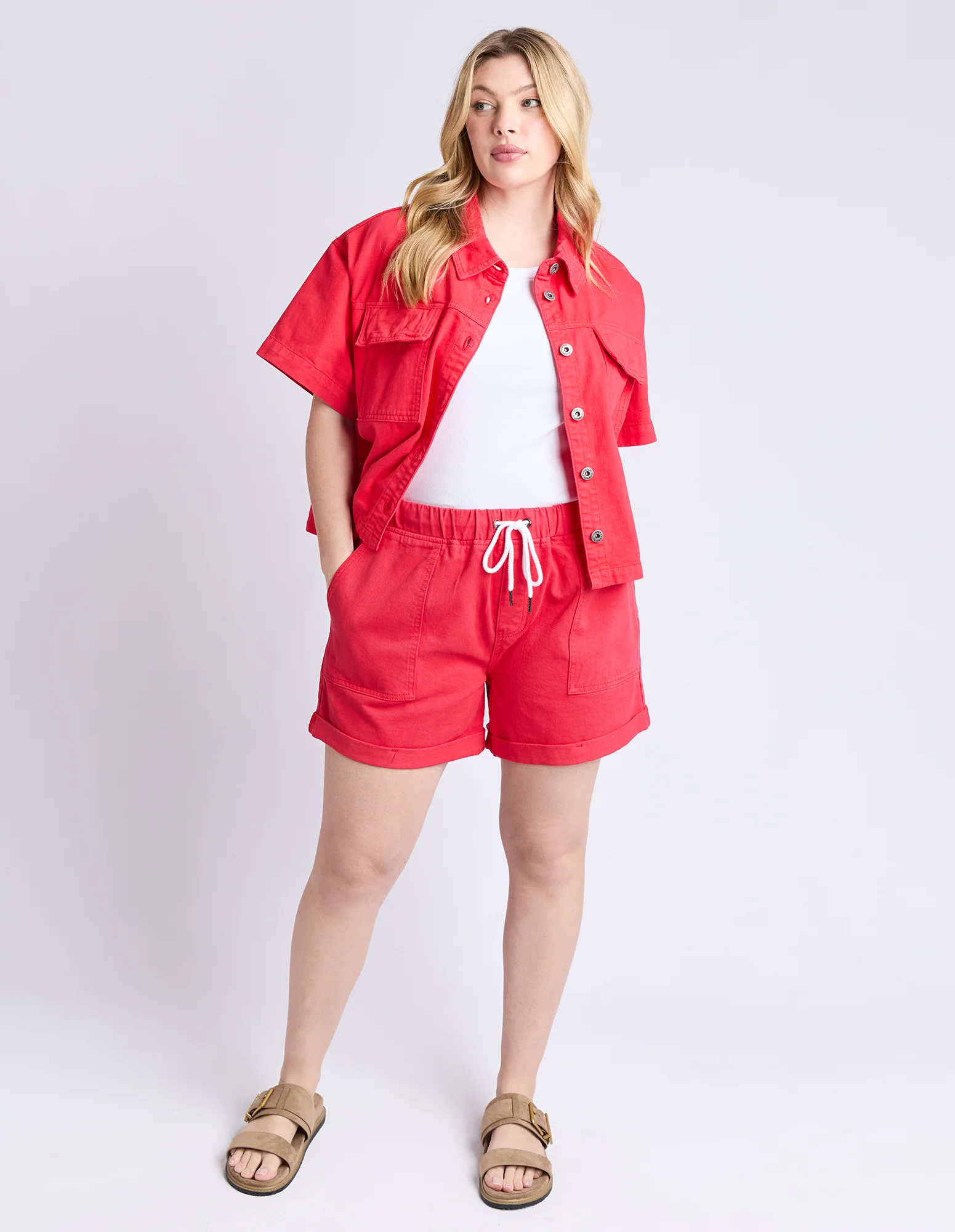Elm Emma Relaxed Short Poppy - Image 6