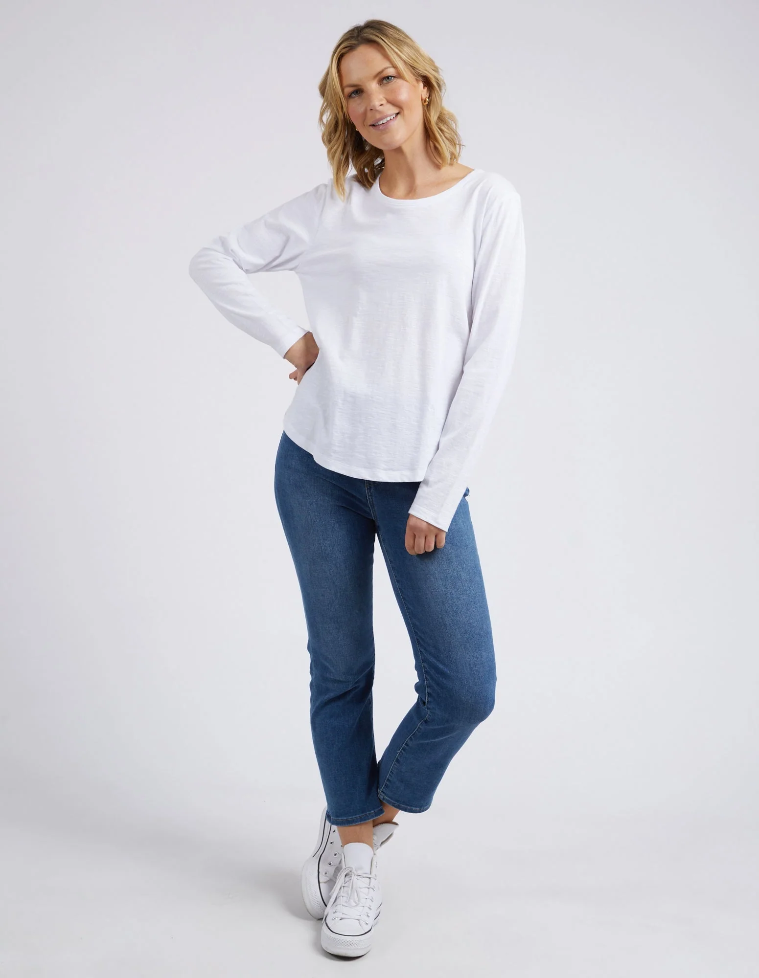 Elm Everyday L/S Tee White - Image 3