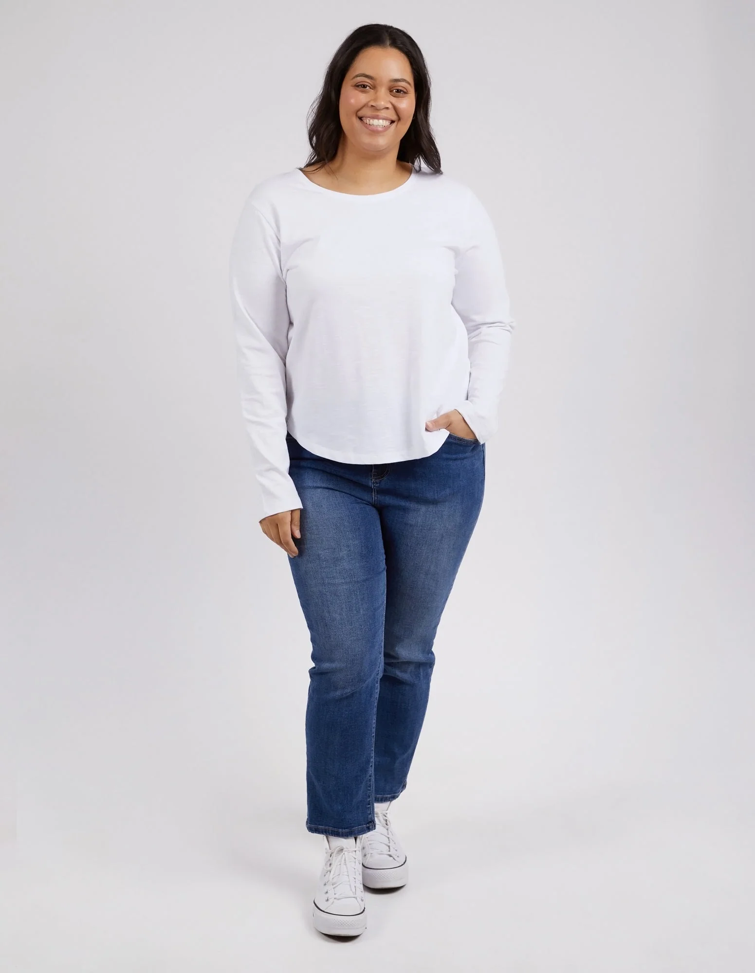 Elm Everyday L/S Tee White - Image 4