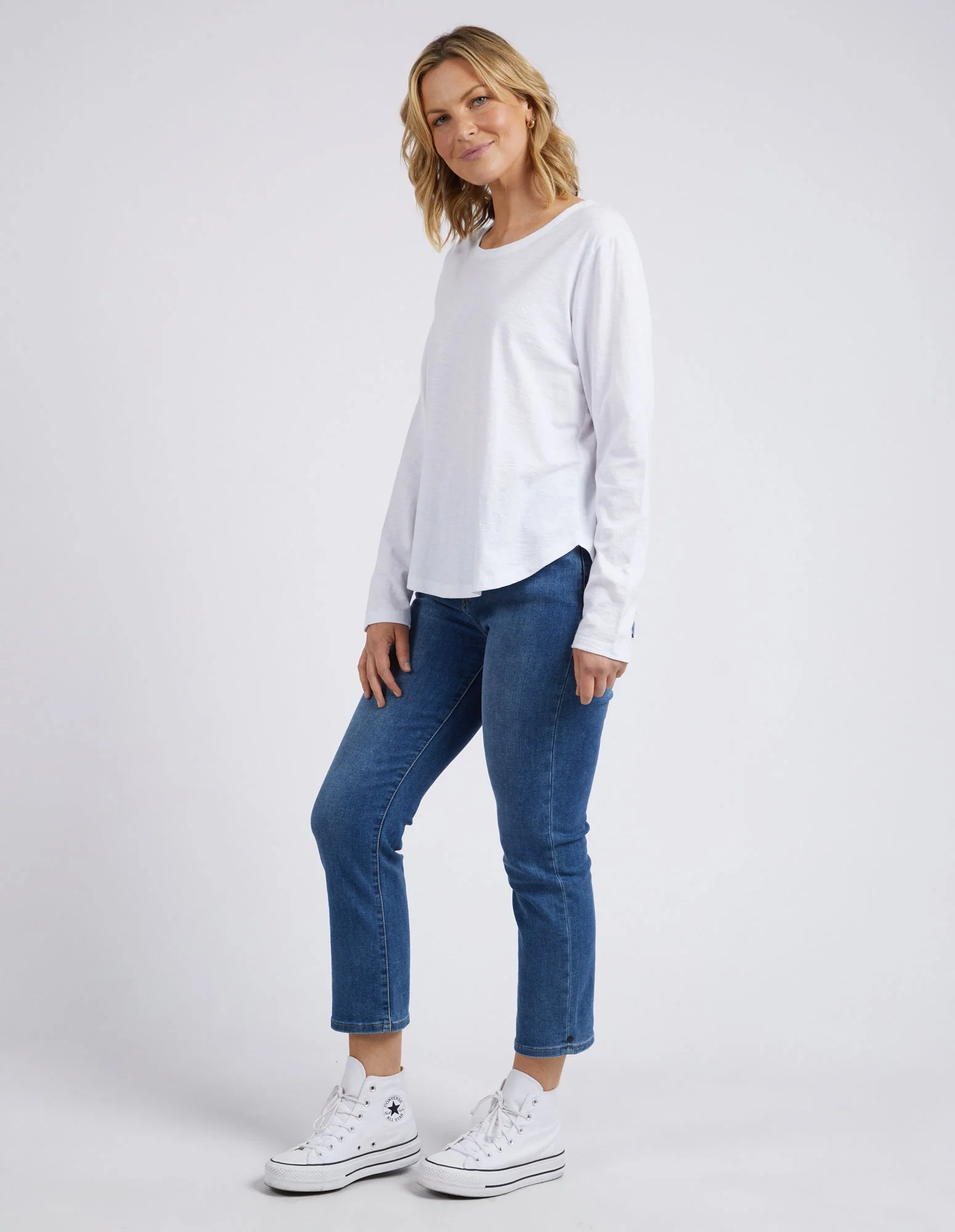 Elm Everyday L/S Tee White - Image 5