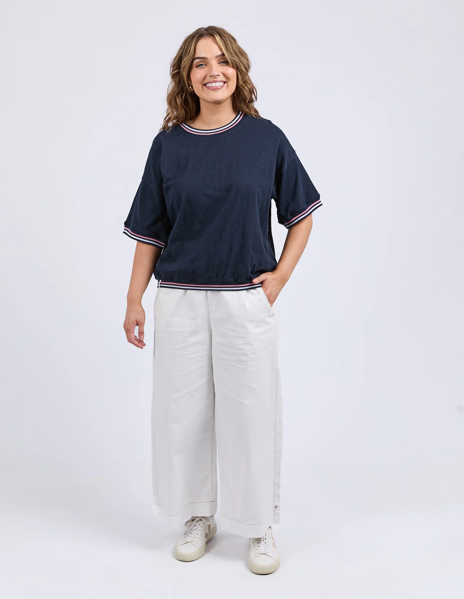 Elm Faye S/S Sweat Navy - Image 5