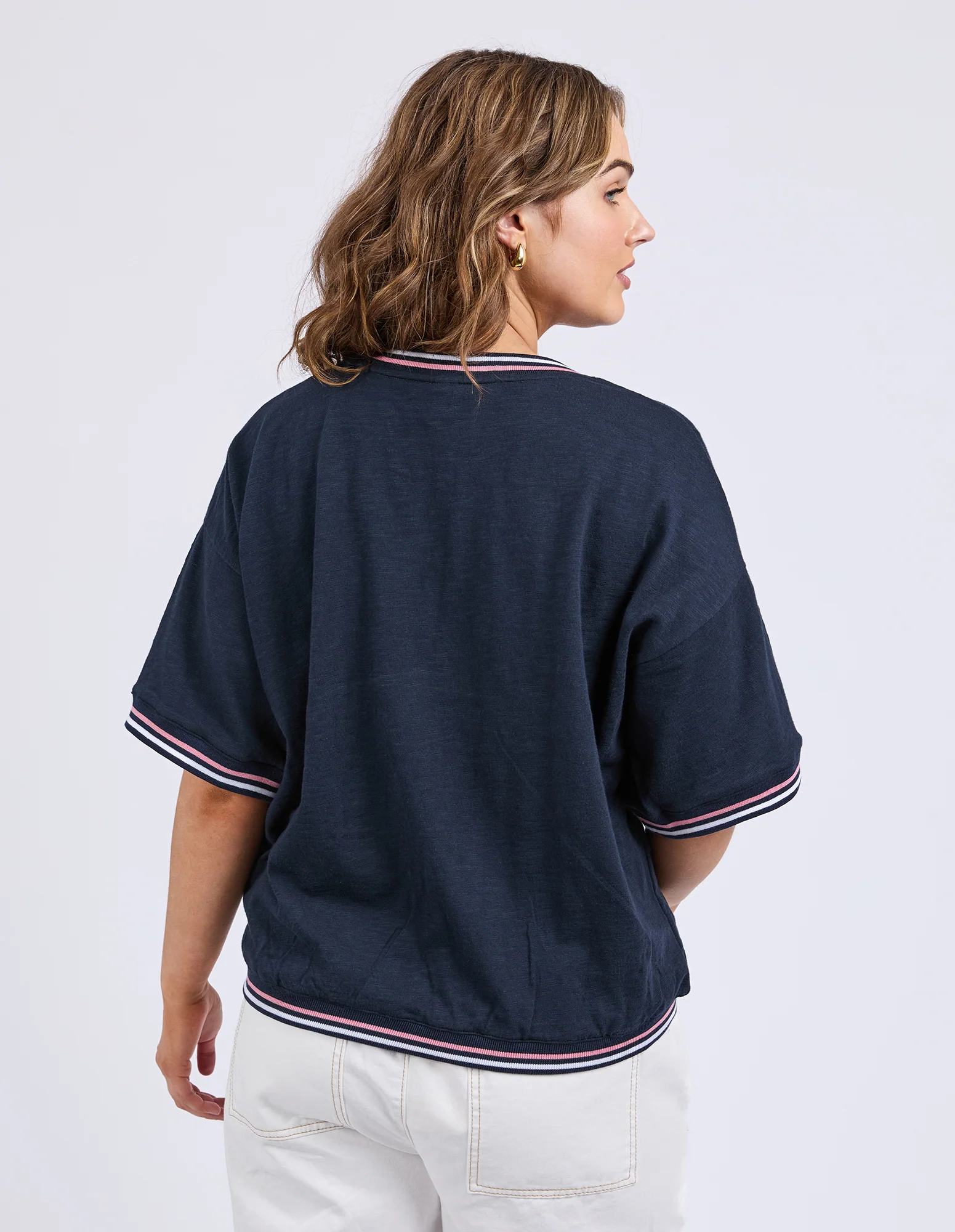Elm Faye S/S Sweat Navy - Image 8