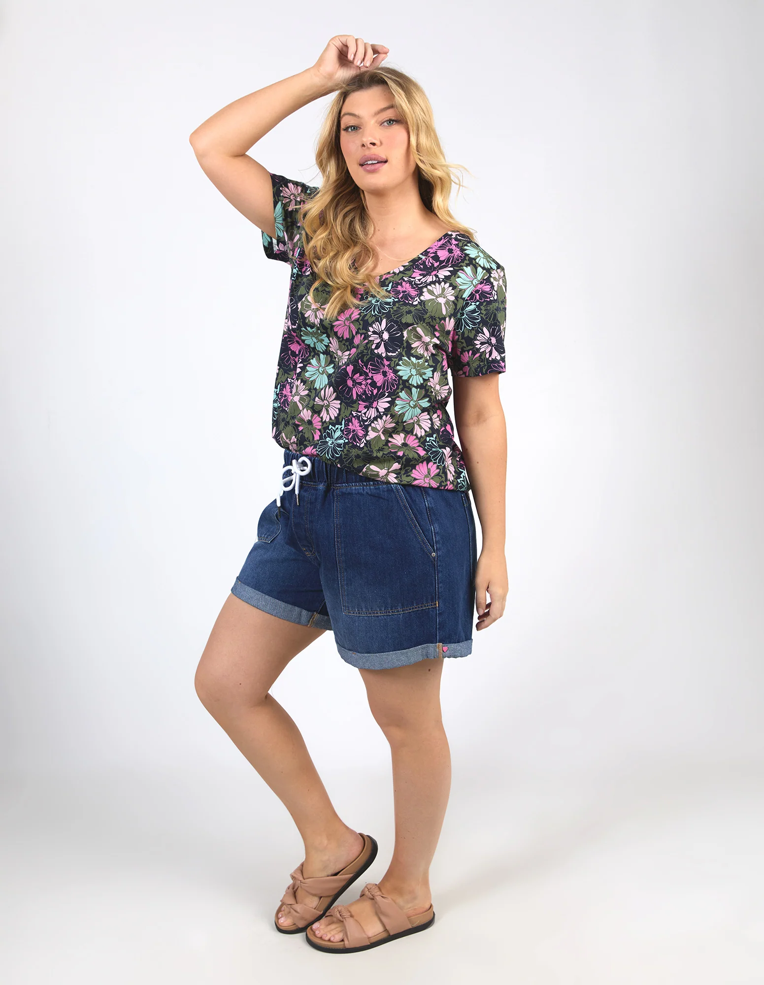 Elm Florentina Vee Tee Navy - Image 5