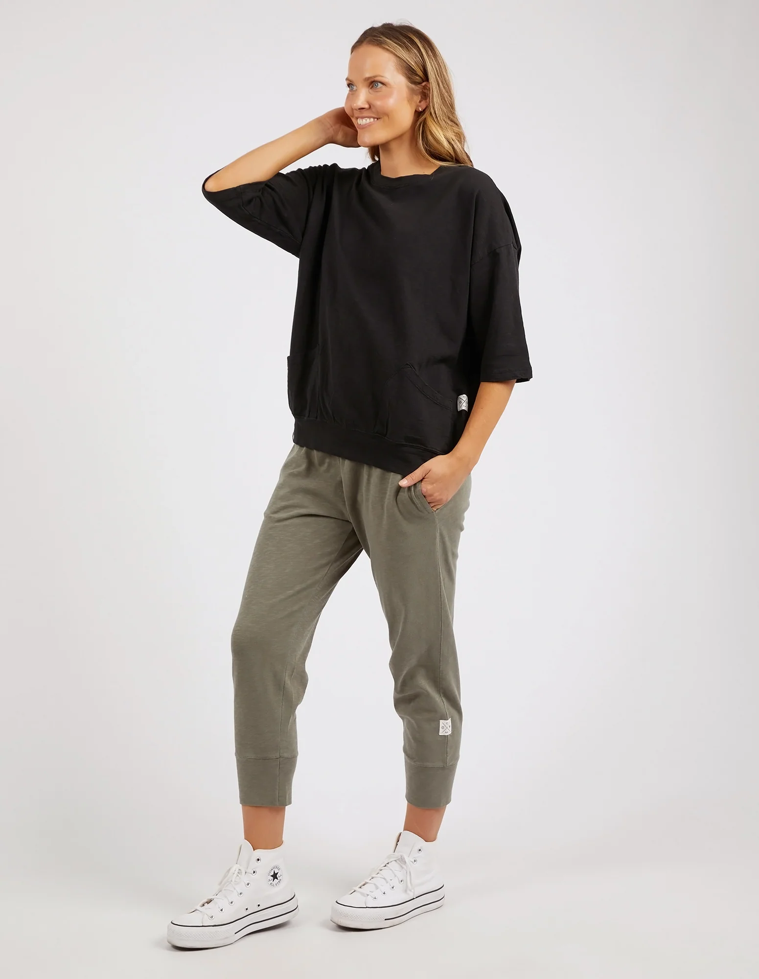 Elm Fundamental Mazie Sweat Black - Image 3