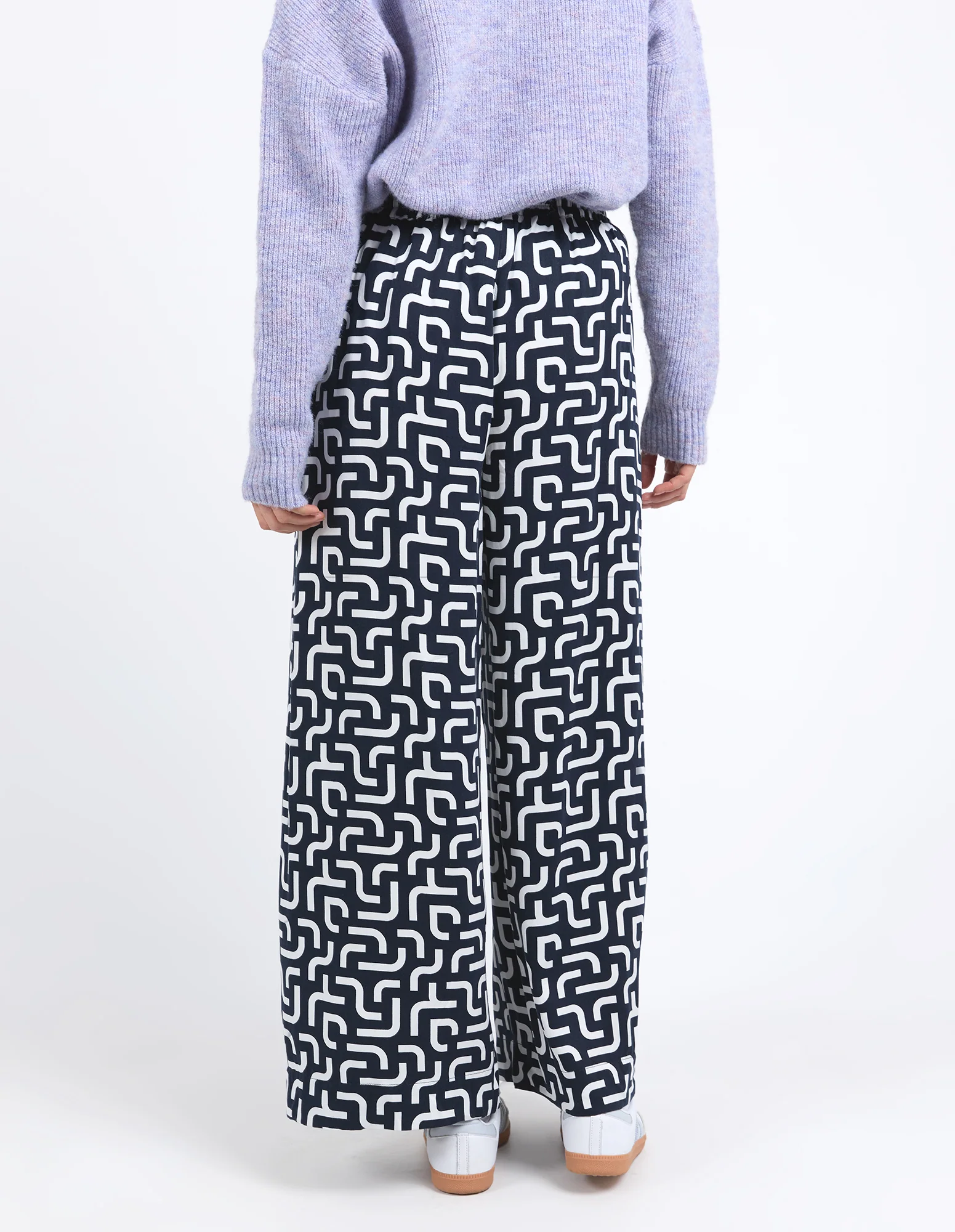 Elm Gemma Geo Pant Navy Geo Print - Image 7