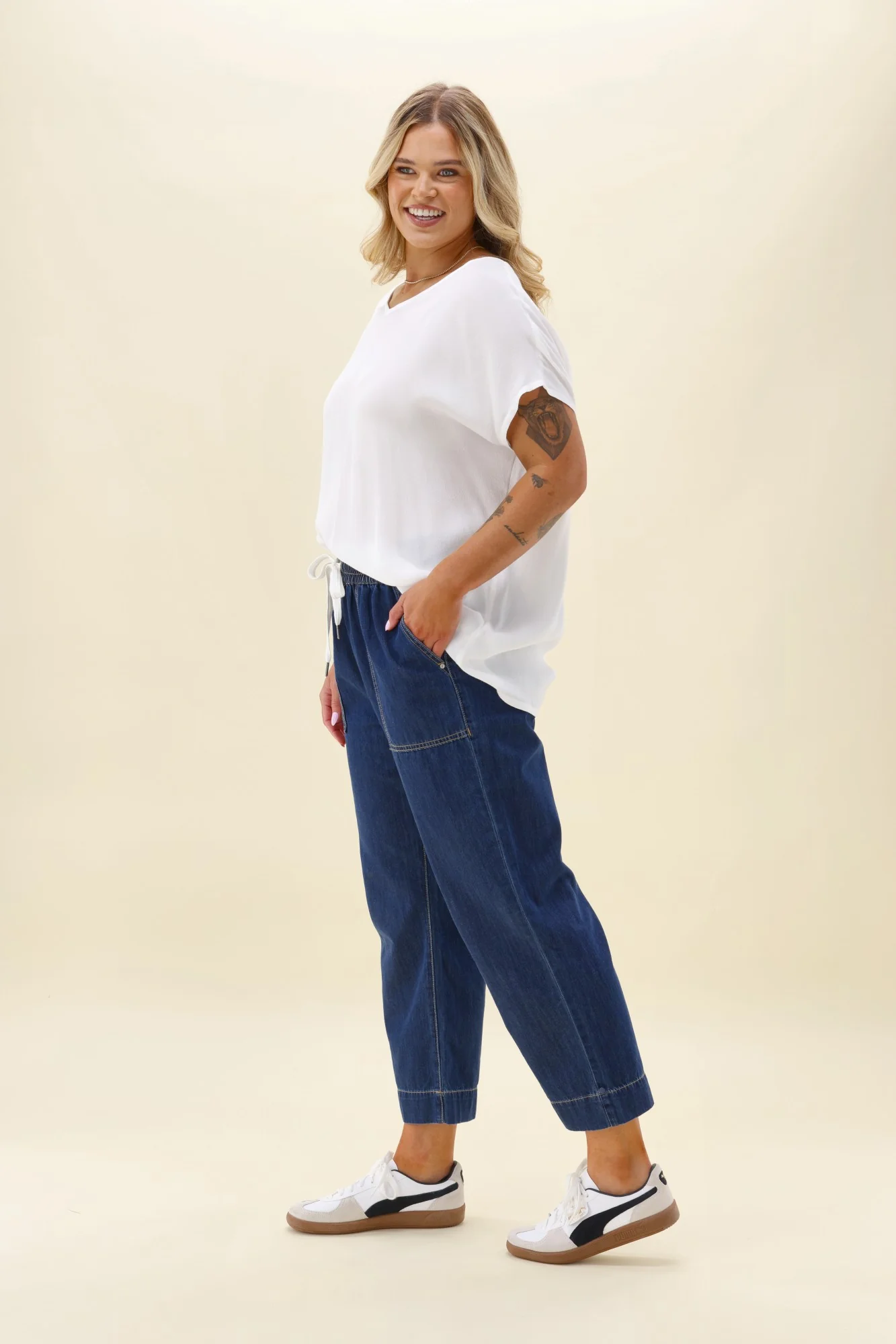 Elm Greta Slim Leg Denim Pant Extra Dark Wash - Image 6