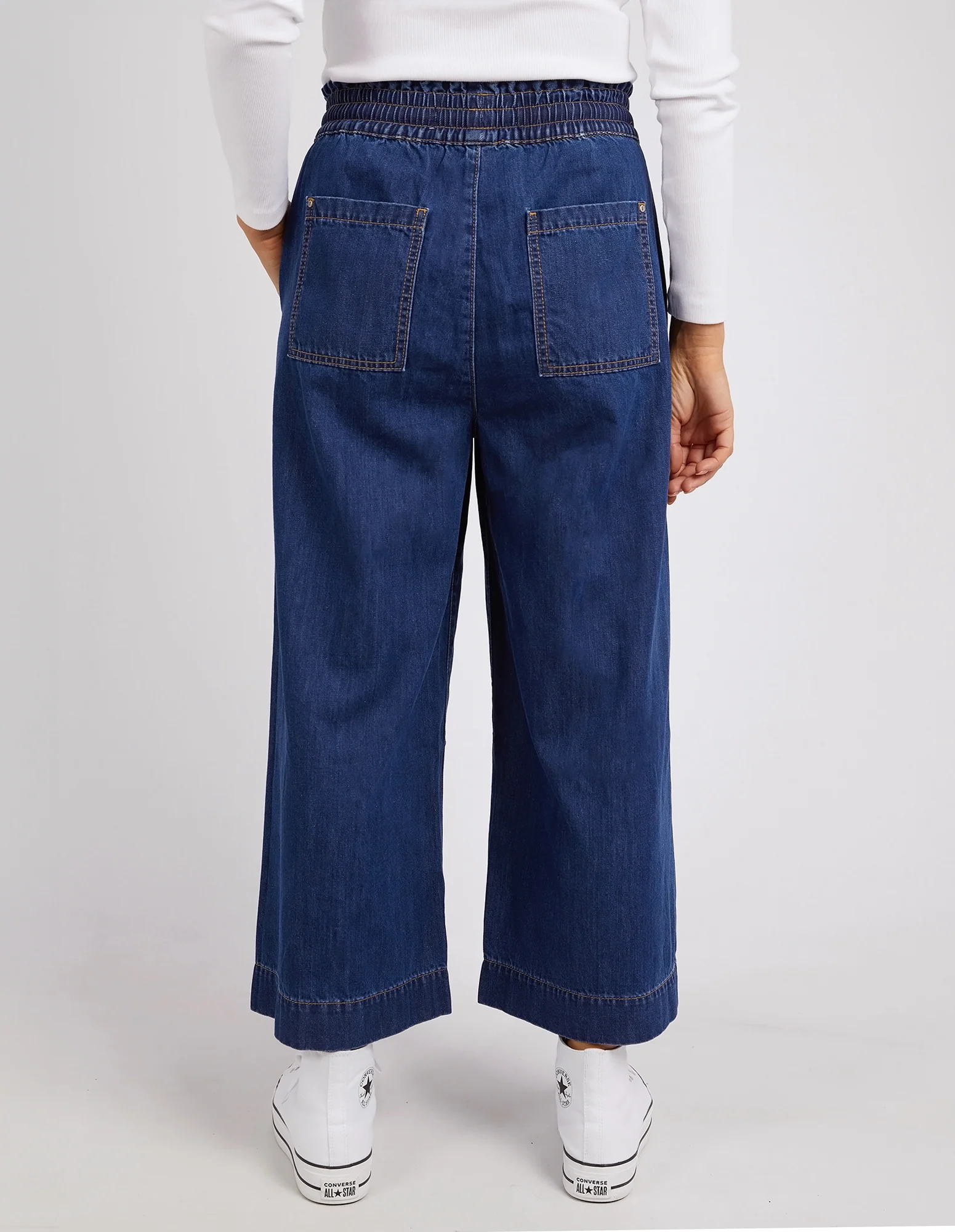 Elm Greta Wide Leg Pant Dark Blue - Image 5
