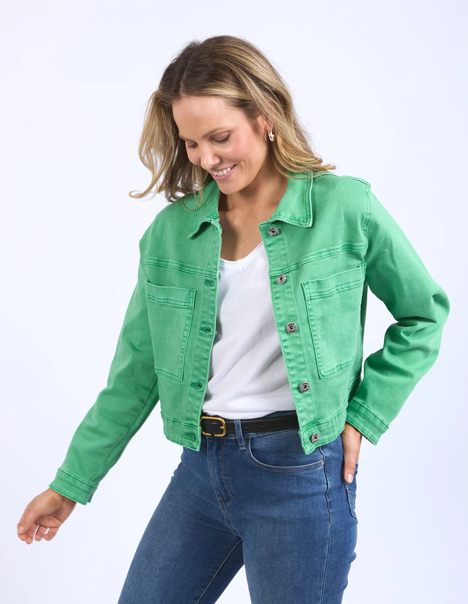 Elm Hazel Denim Jacket Greenbriar - Image 4