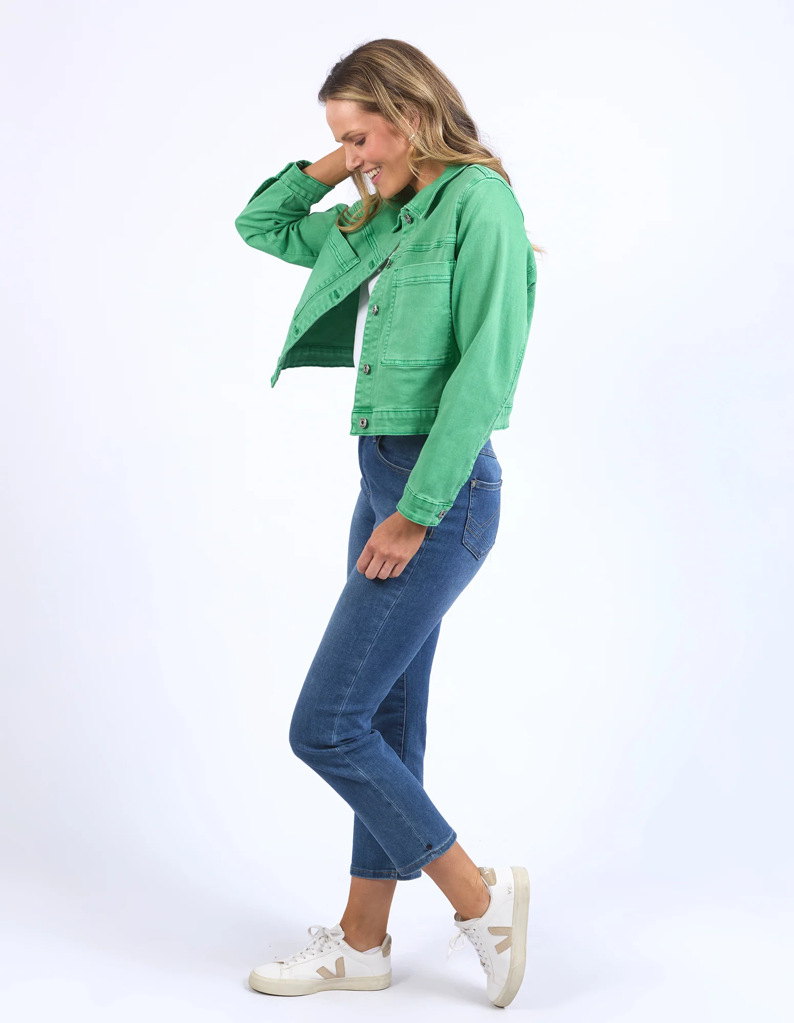 Elm Hazel Denim Jacket Greenbriar - Image 6