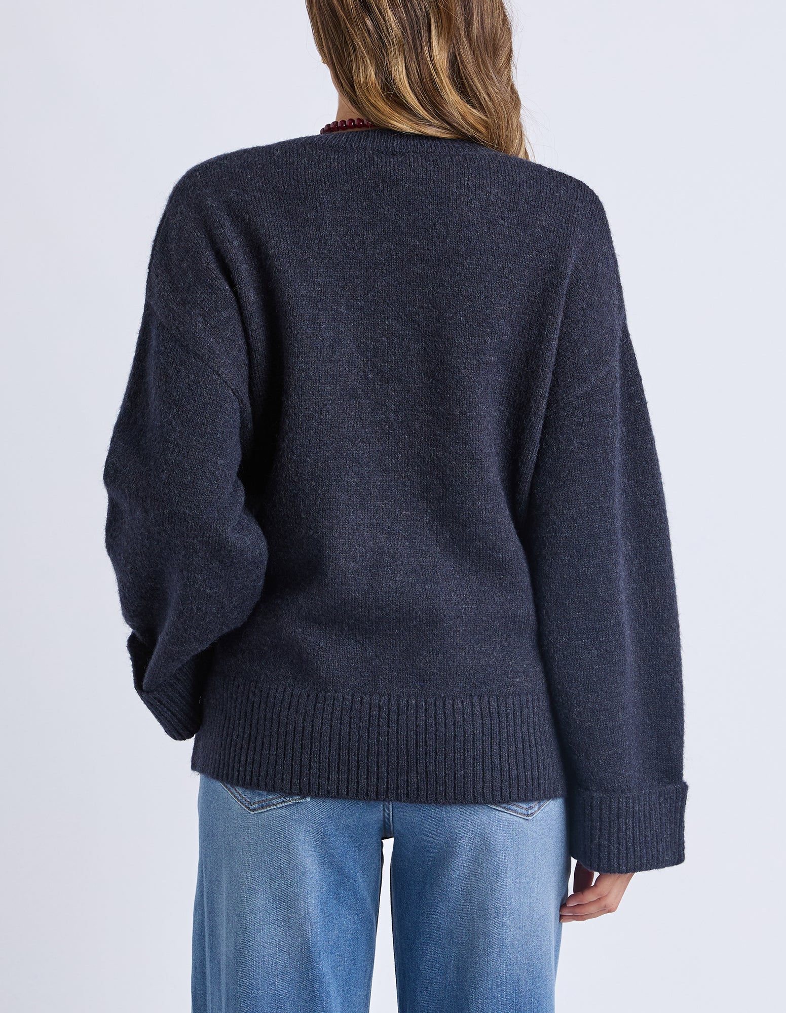 Elm Intersia Heart Knit Navy - Image 5